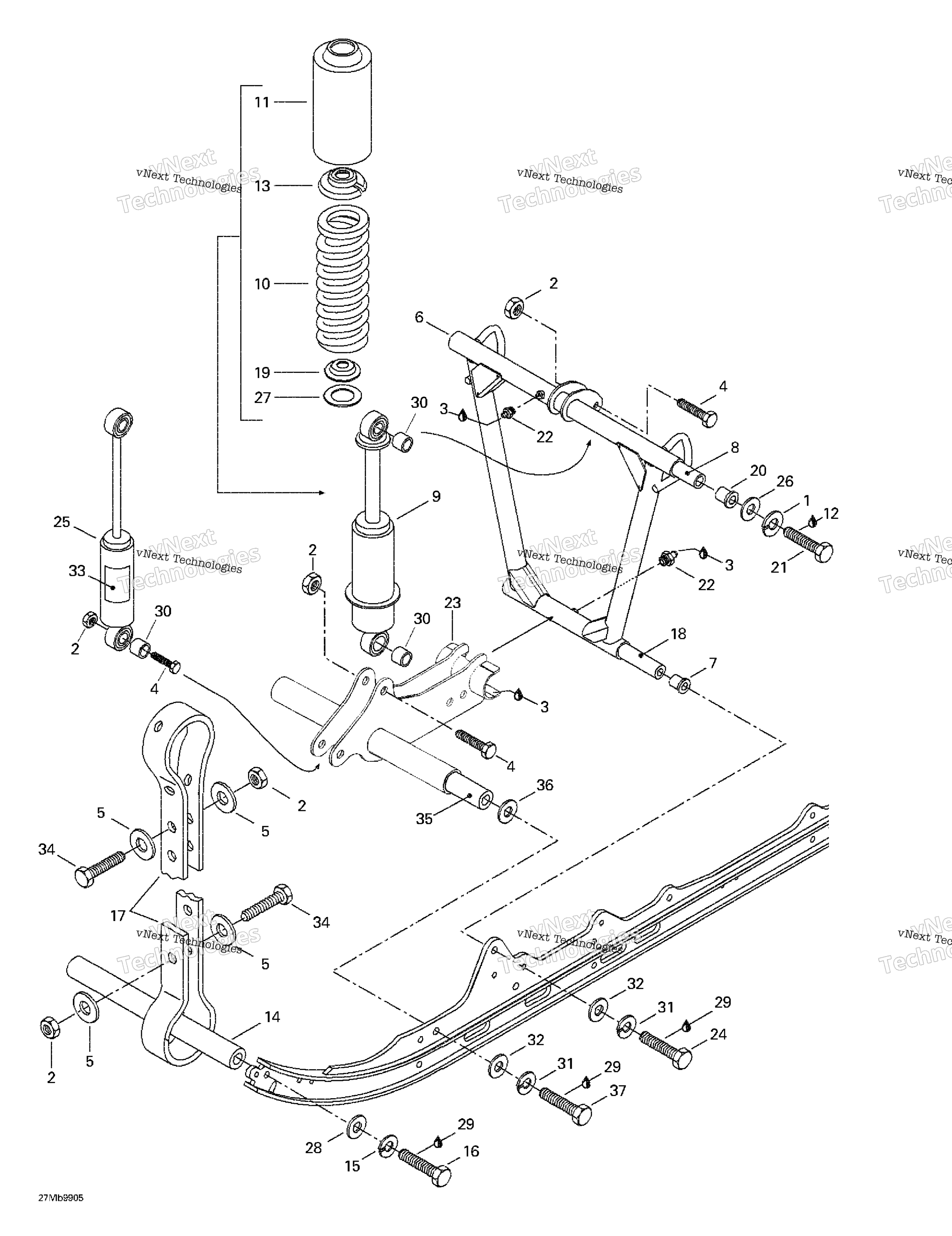 Передняя часть Arm, Rear Suspension