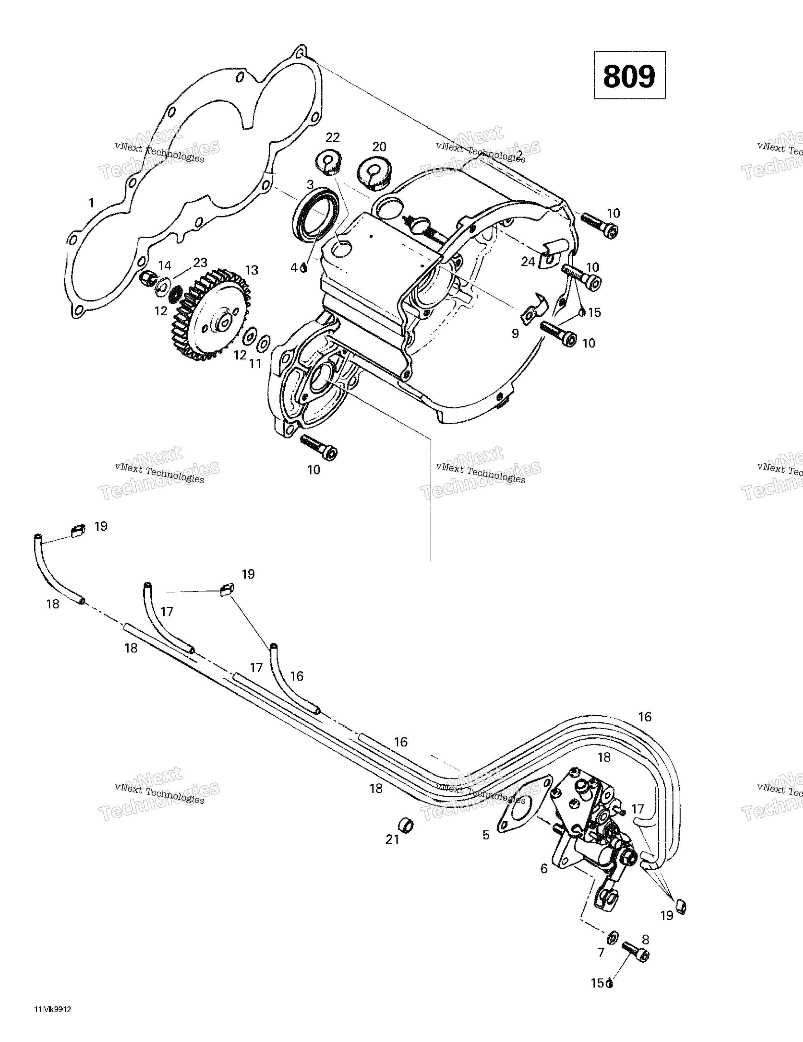 Система зажигания Housing Oil Pump (809)