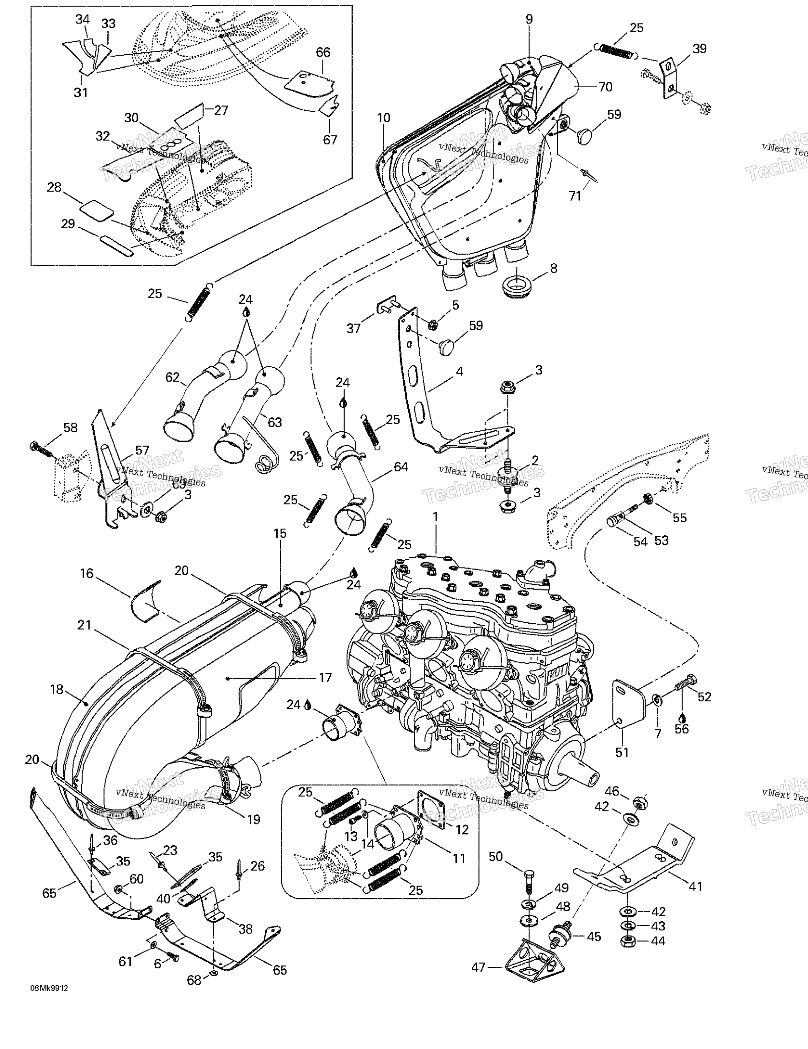Двигатель Support And Muffler