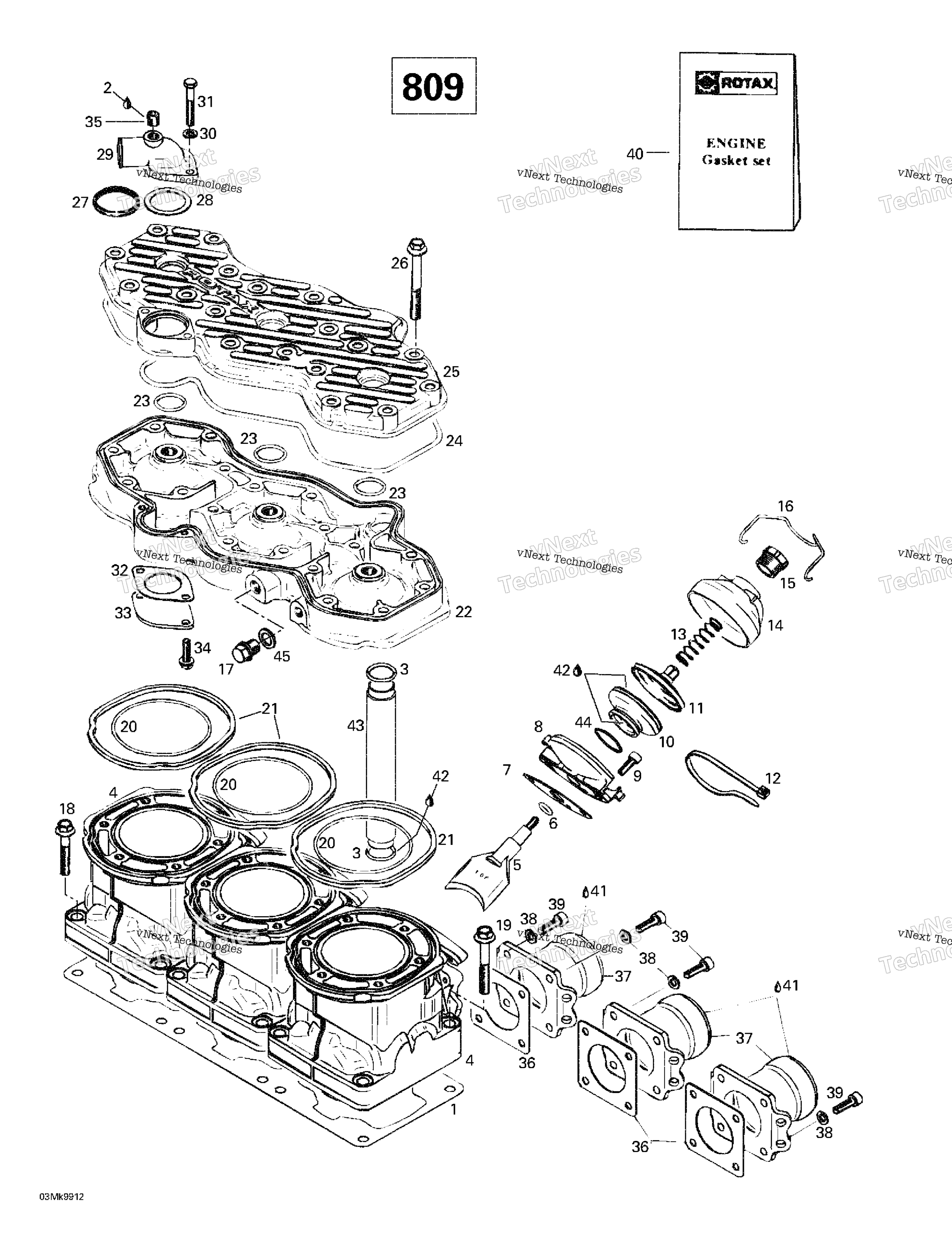 Cylinder, выхлоп коллектор (809)