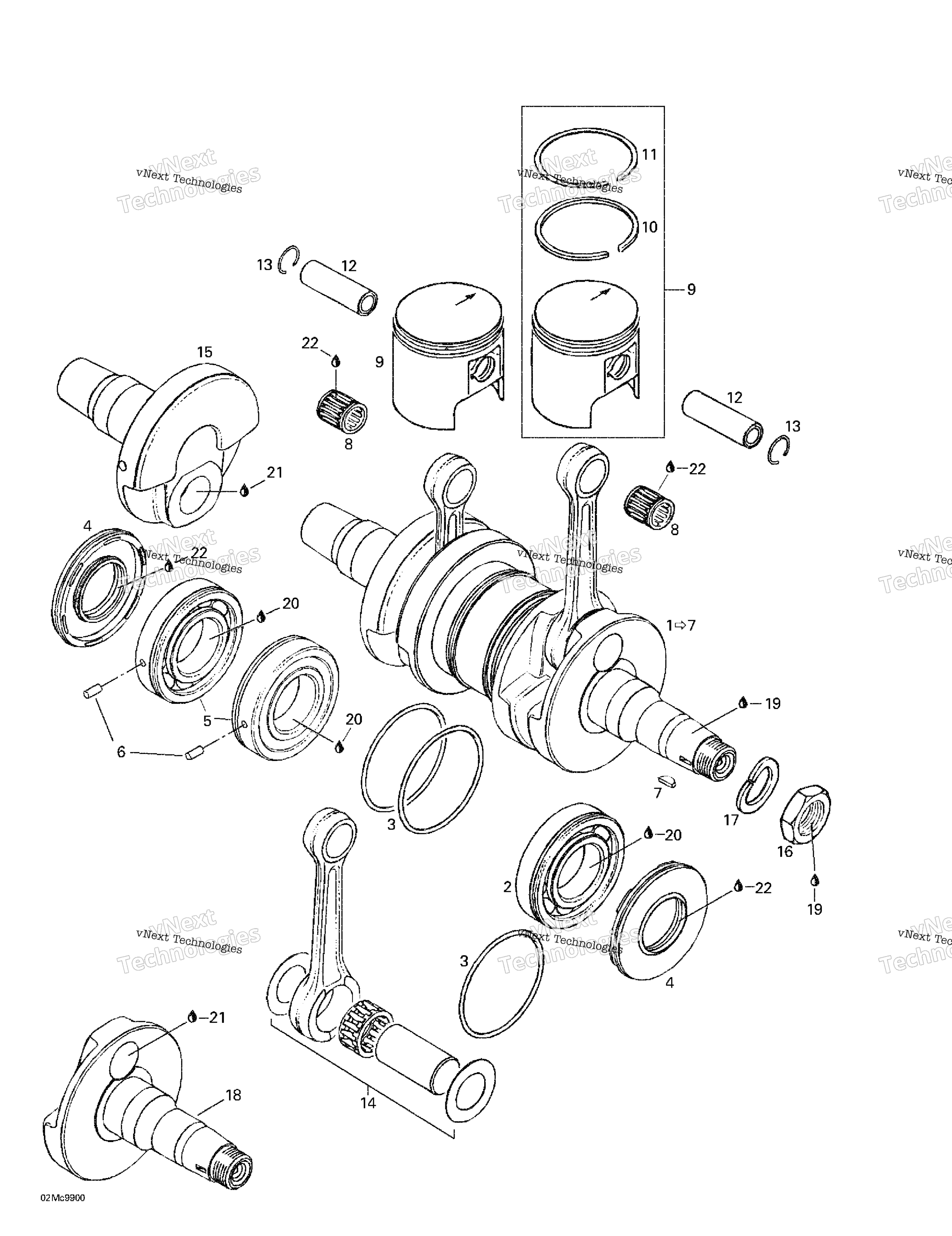 Коленчатый вал And Pistons