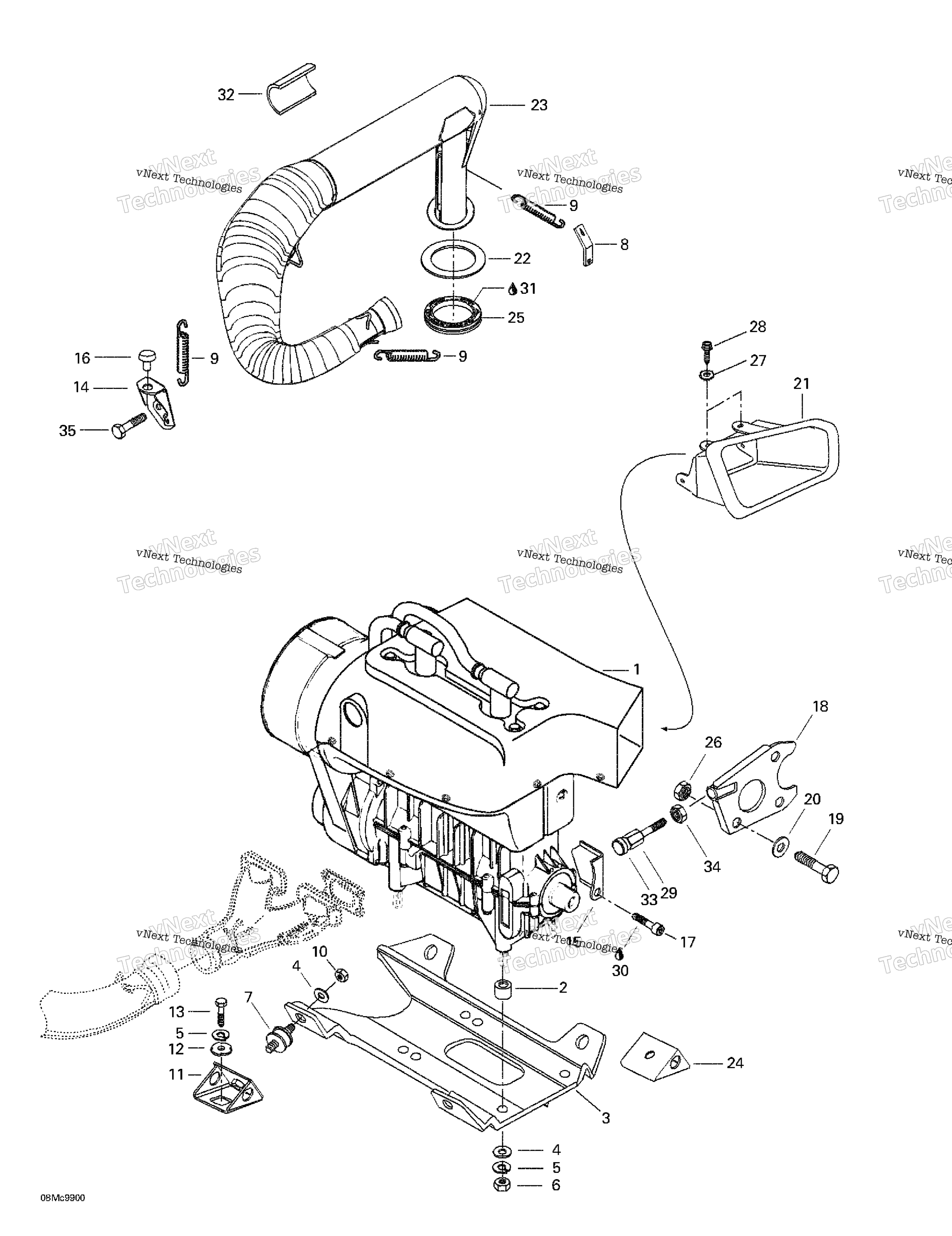 Двигатель Support And Muffler