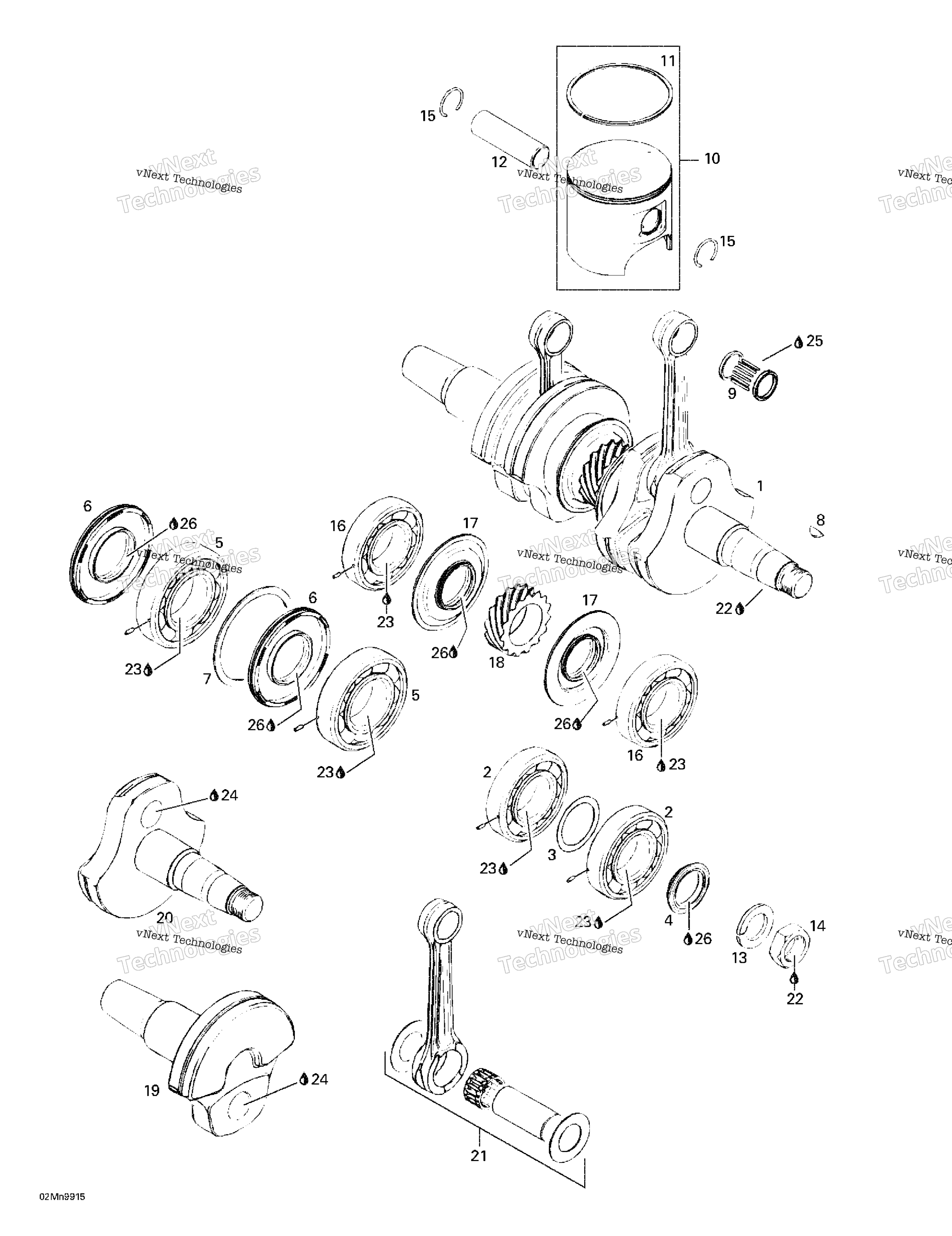 Коленчатый вал And Pistons