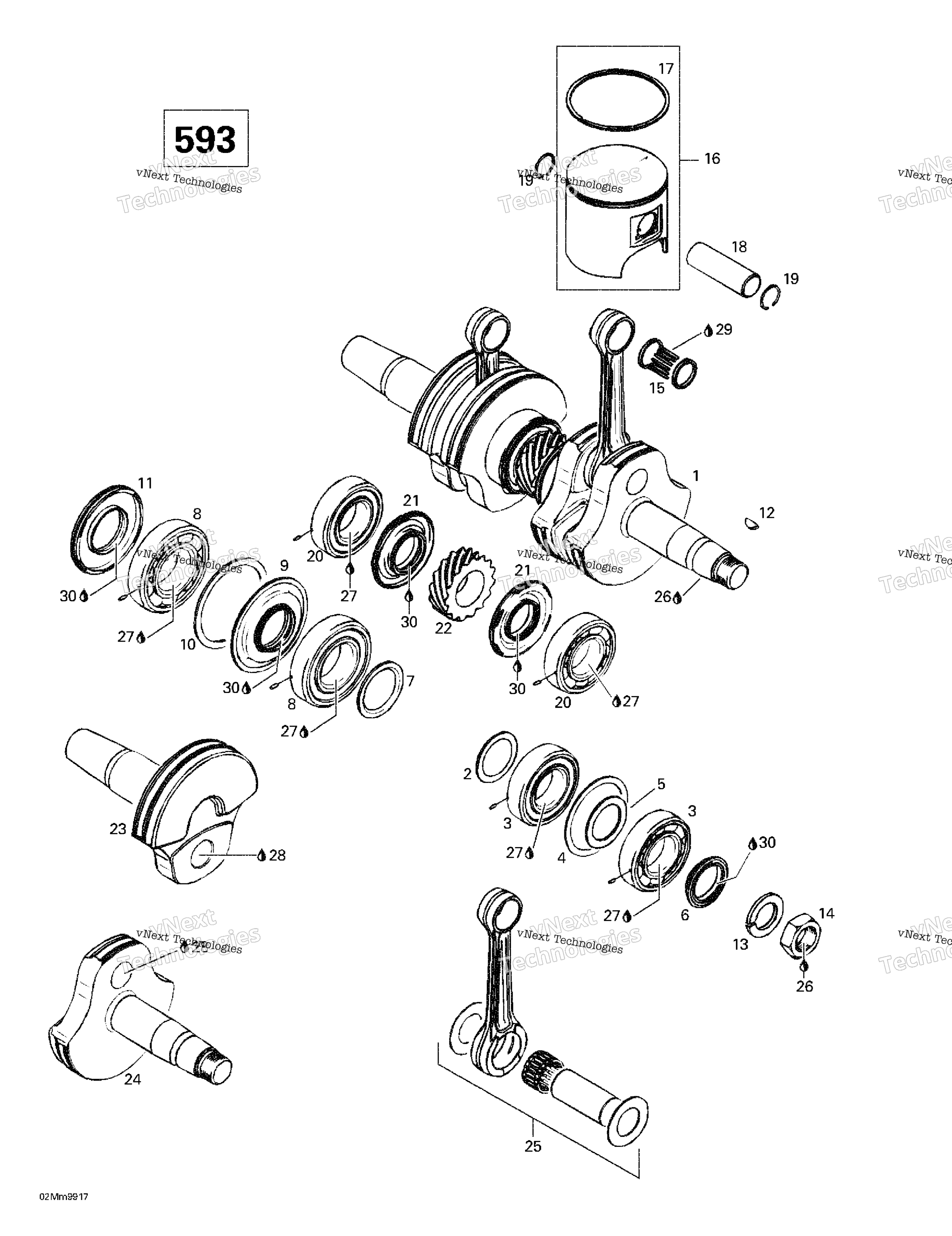 Коленчатый вал And Pistons (593)