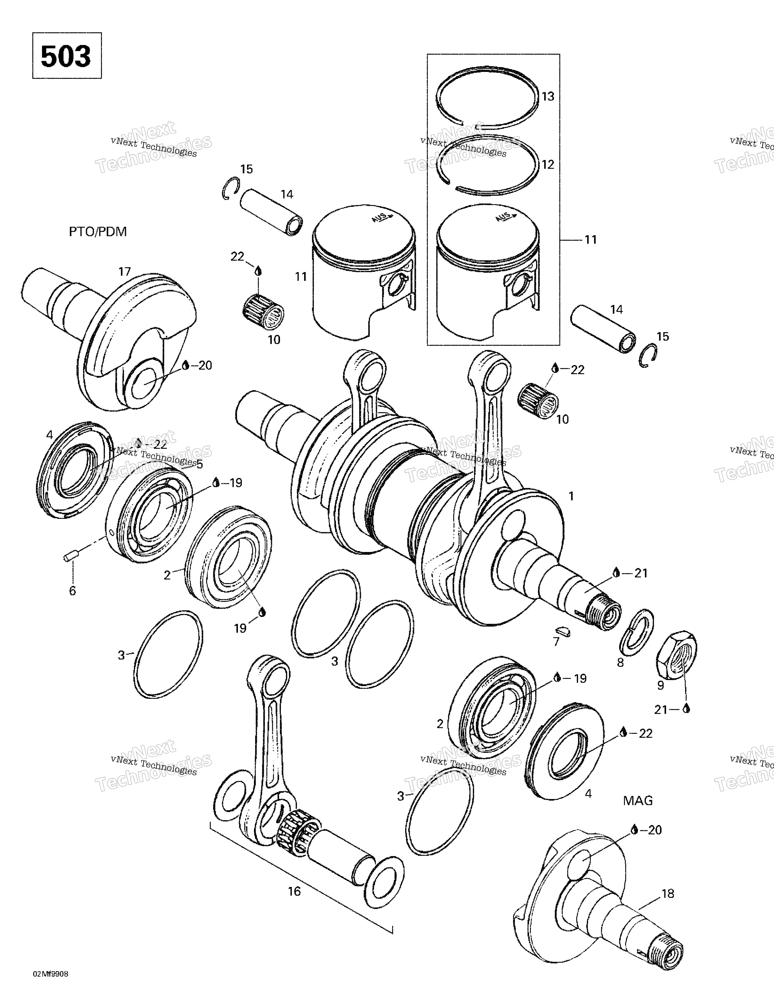 Коленчатый вал And Pistons (503)