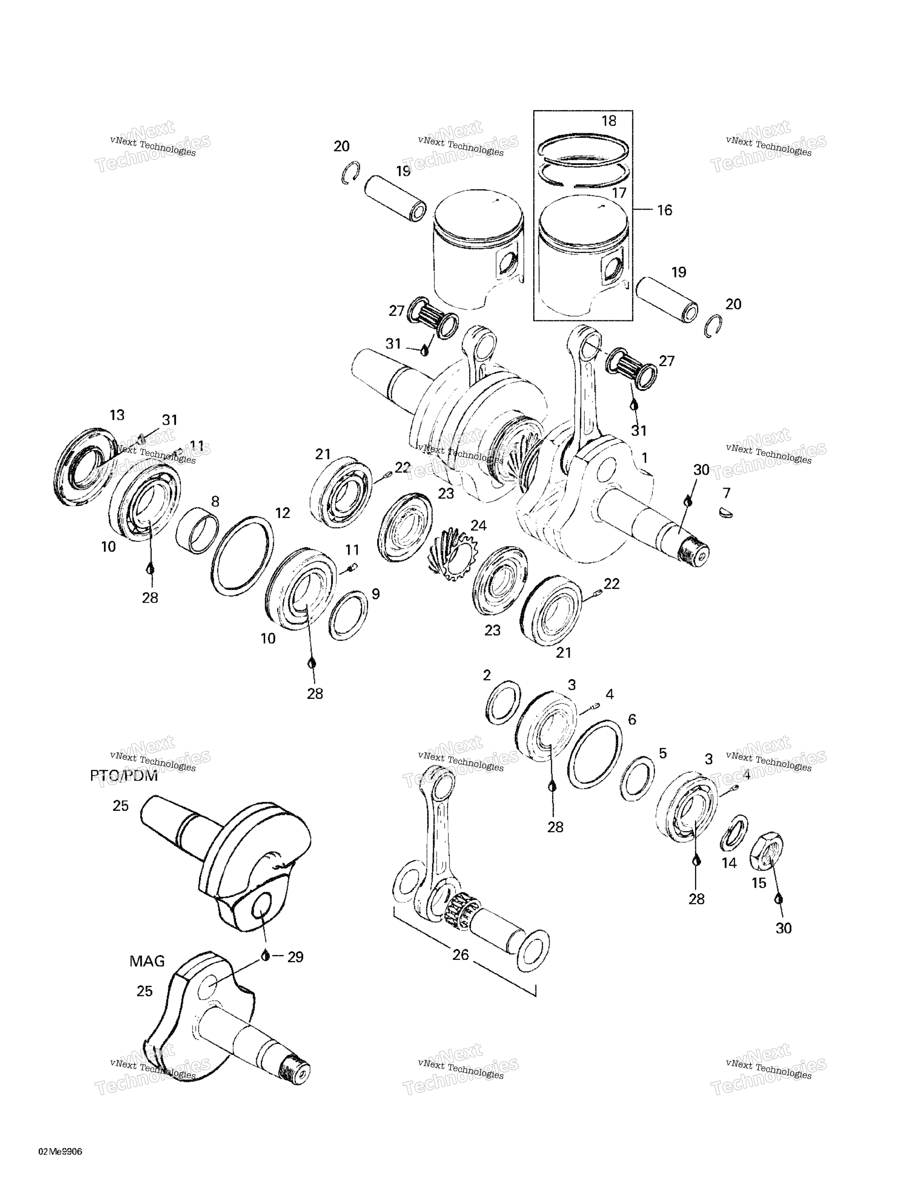 Коленчатый вал And Pistons