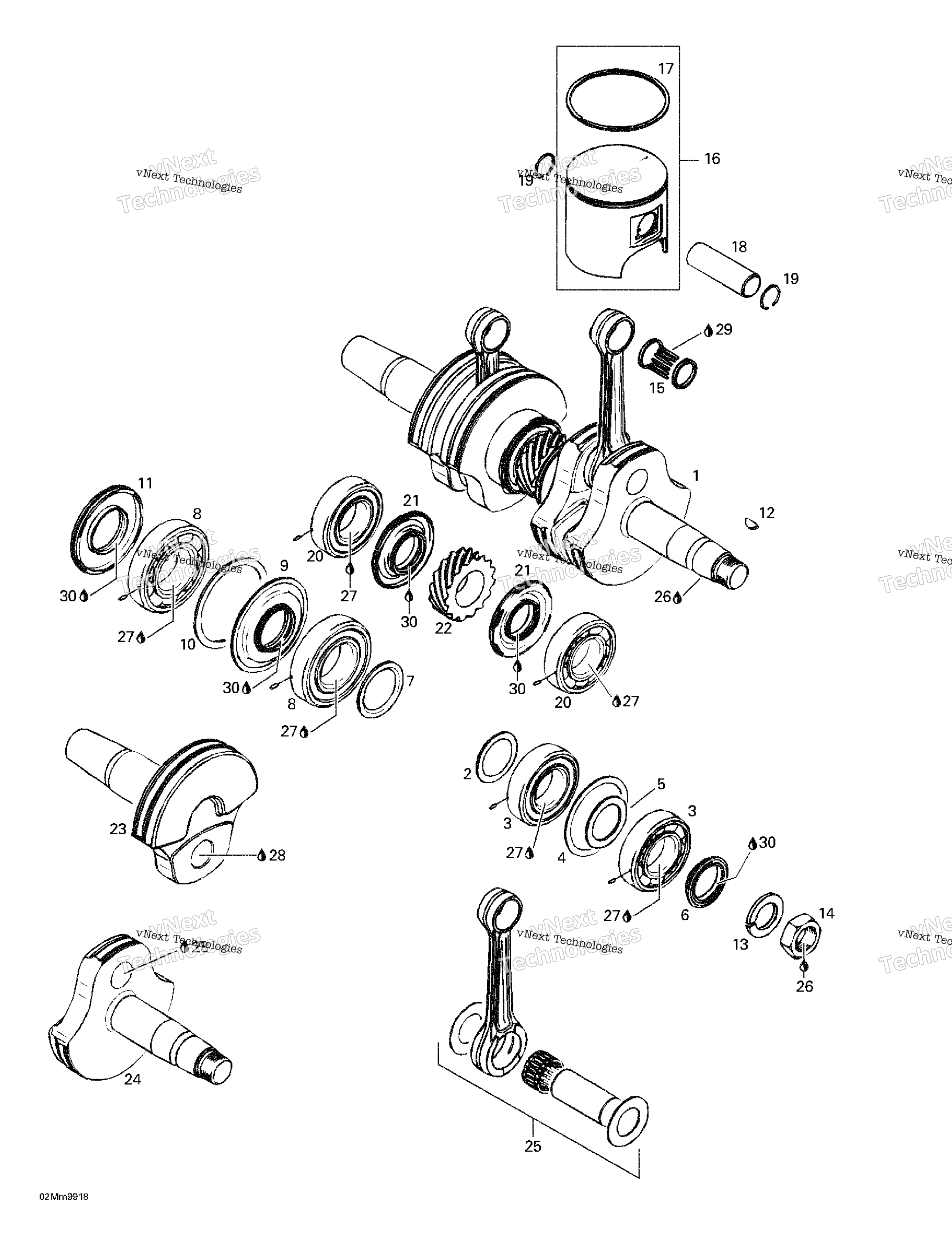 Коленчатый вал And Pistons