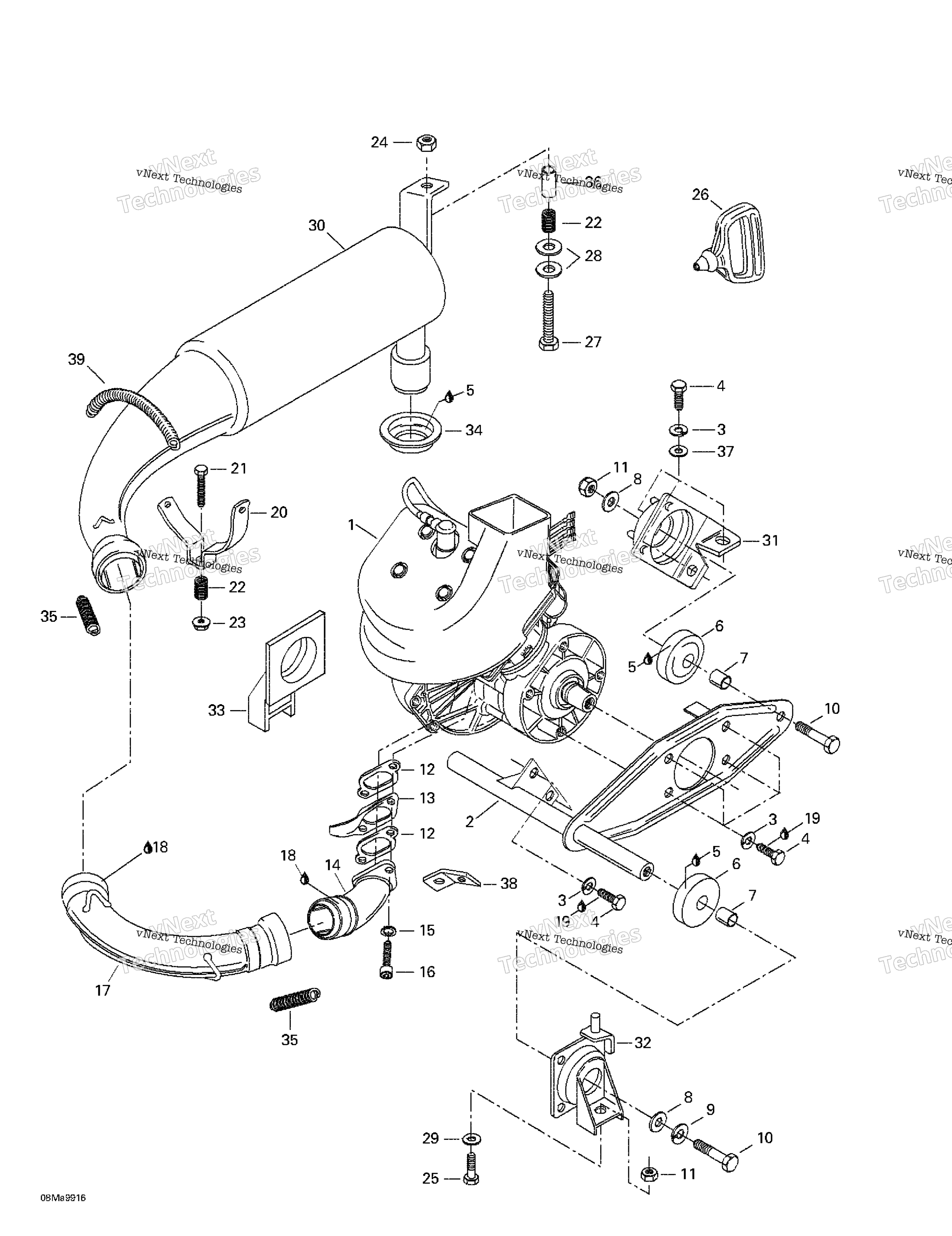 Двигатель Support And Muffler