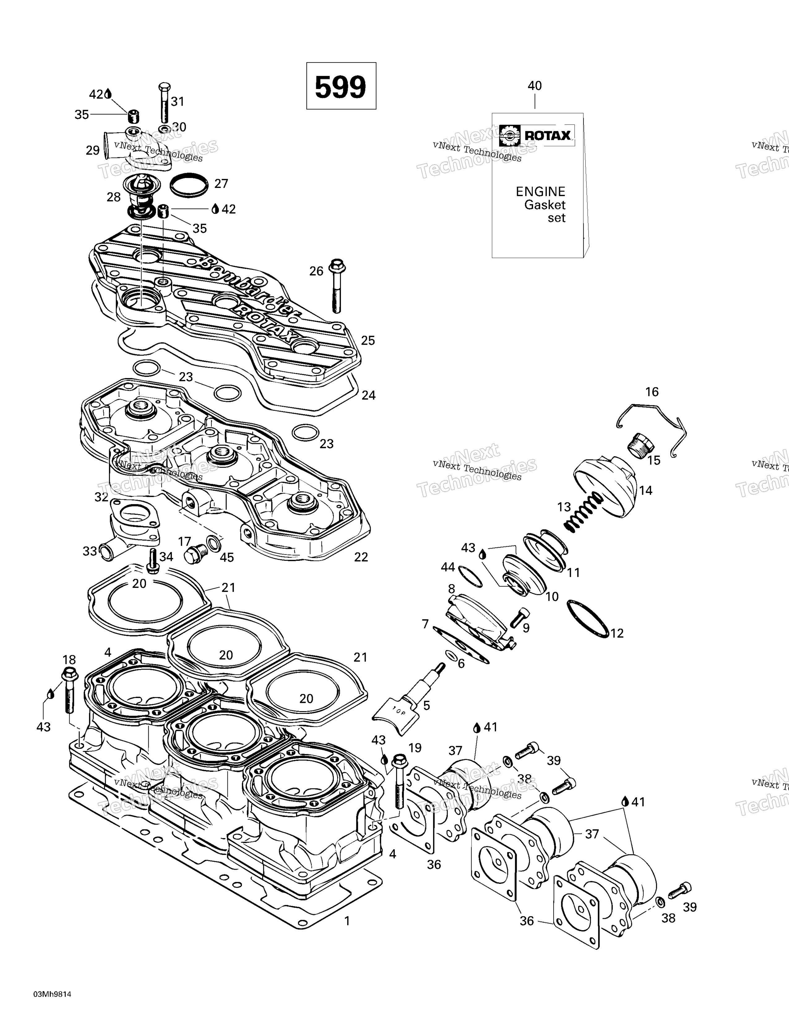 Cylinder, выхлоп коллектор (599)