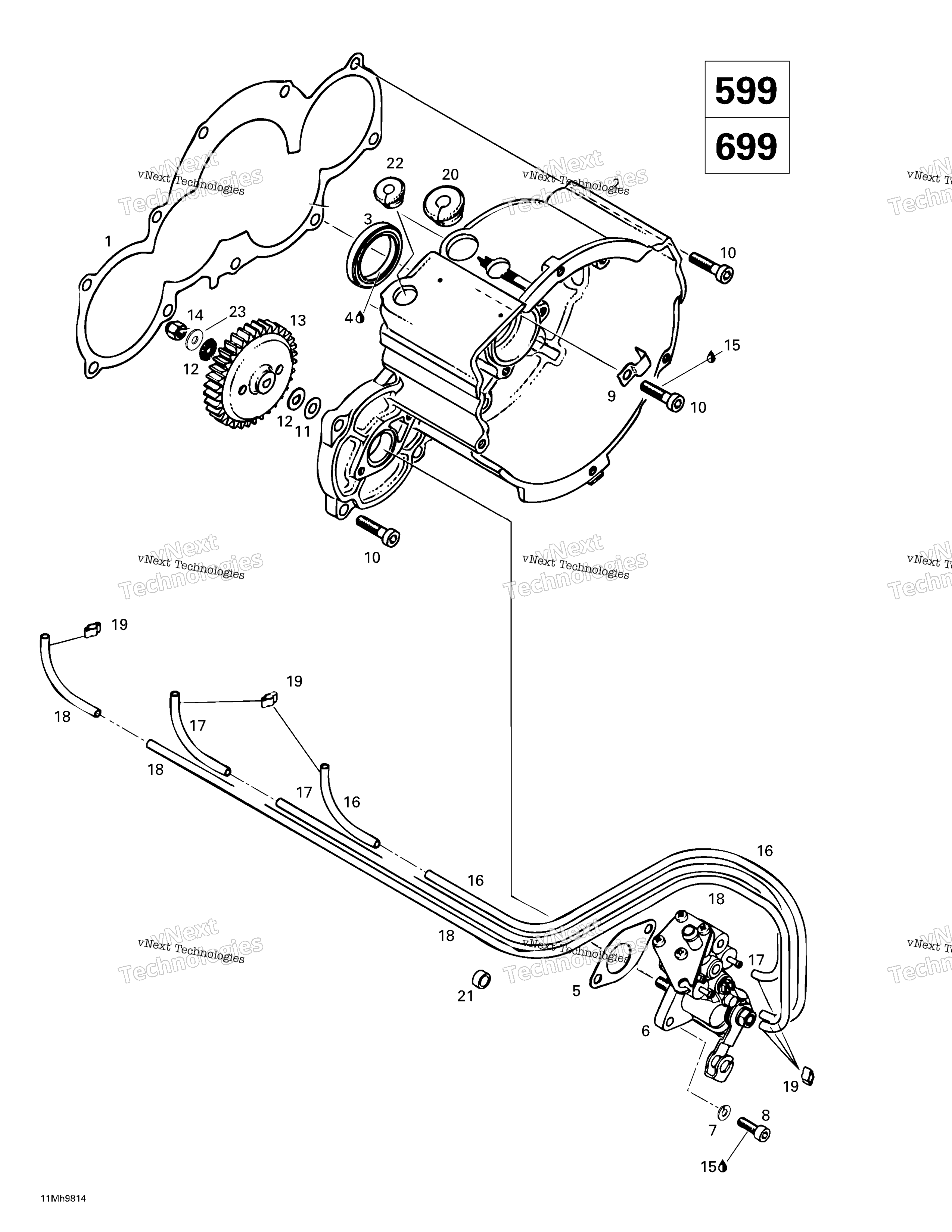 Система зажигания Housing Oil Pump (599, 699)
