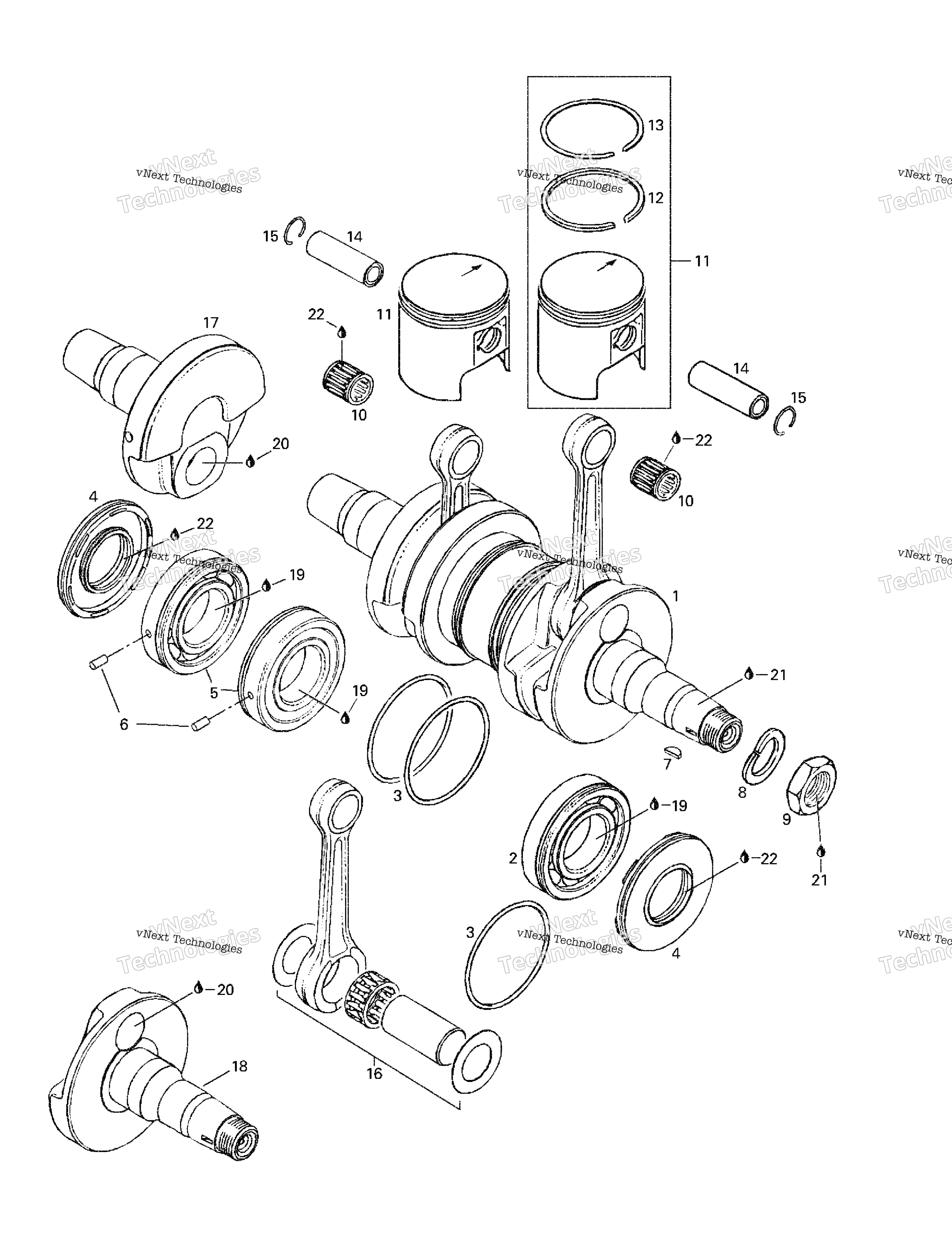 Коленчатый вал And Pistons