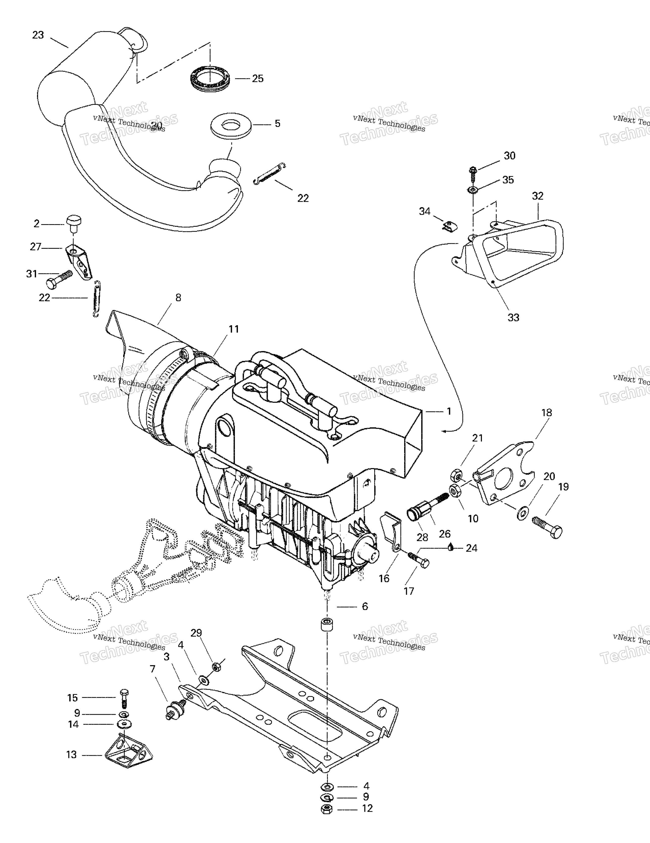 Двигатель Support And Muffler