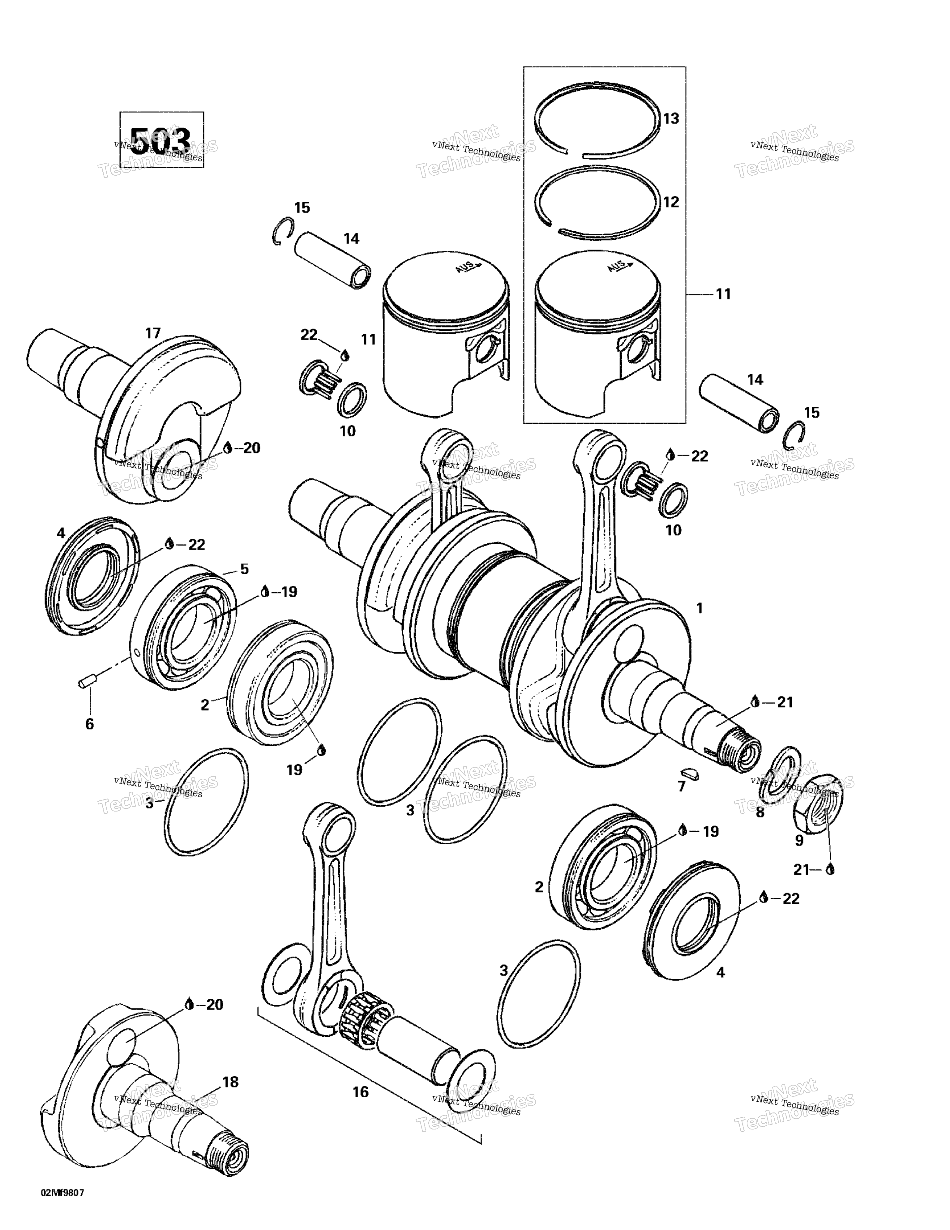 Коленчатый вал And Pistons (503)