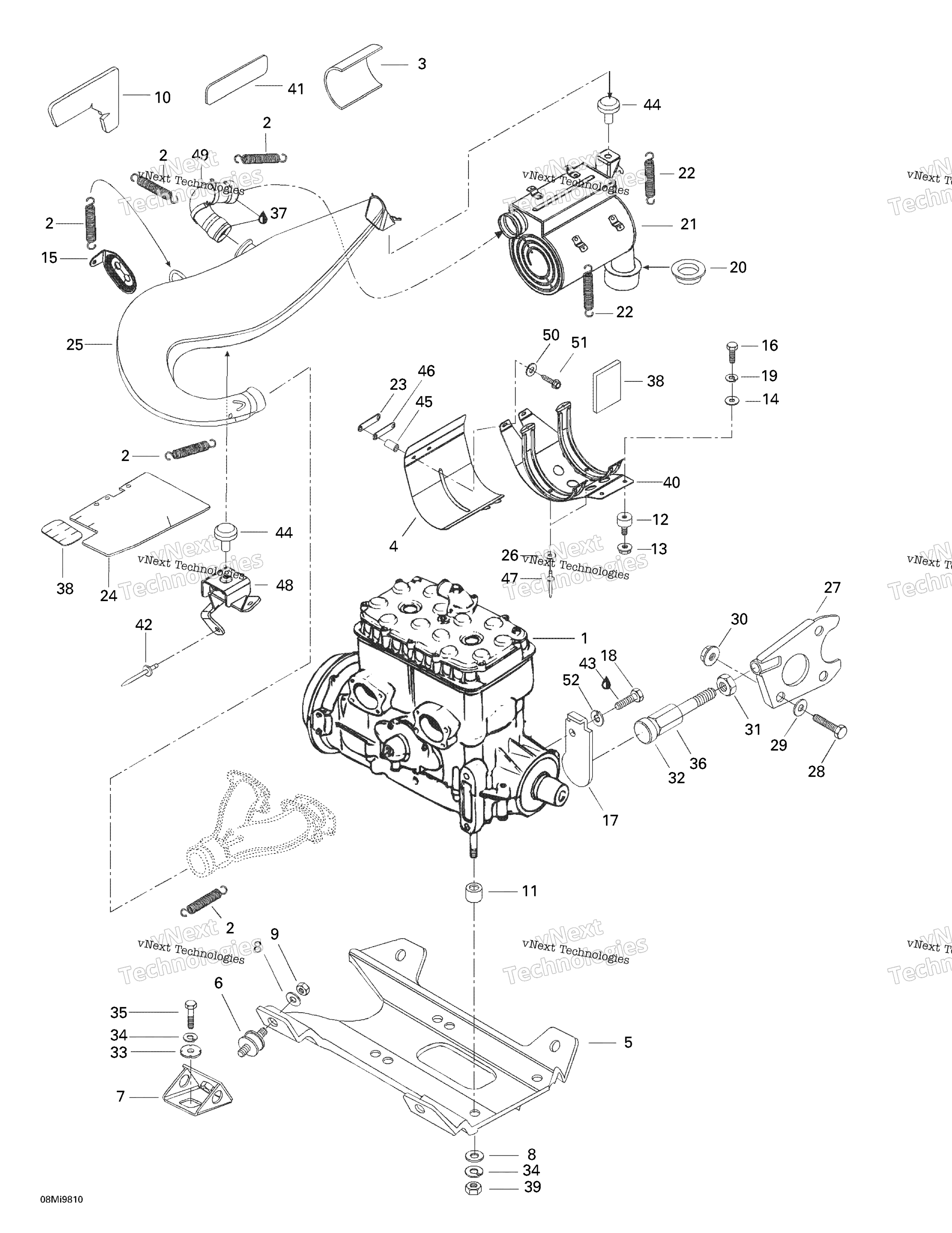 Двигатель Support And Muffler