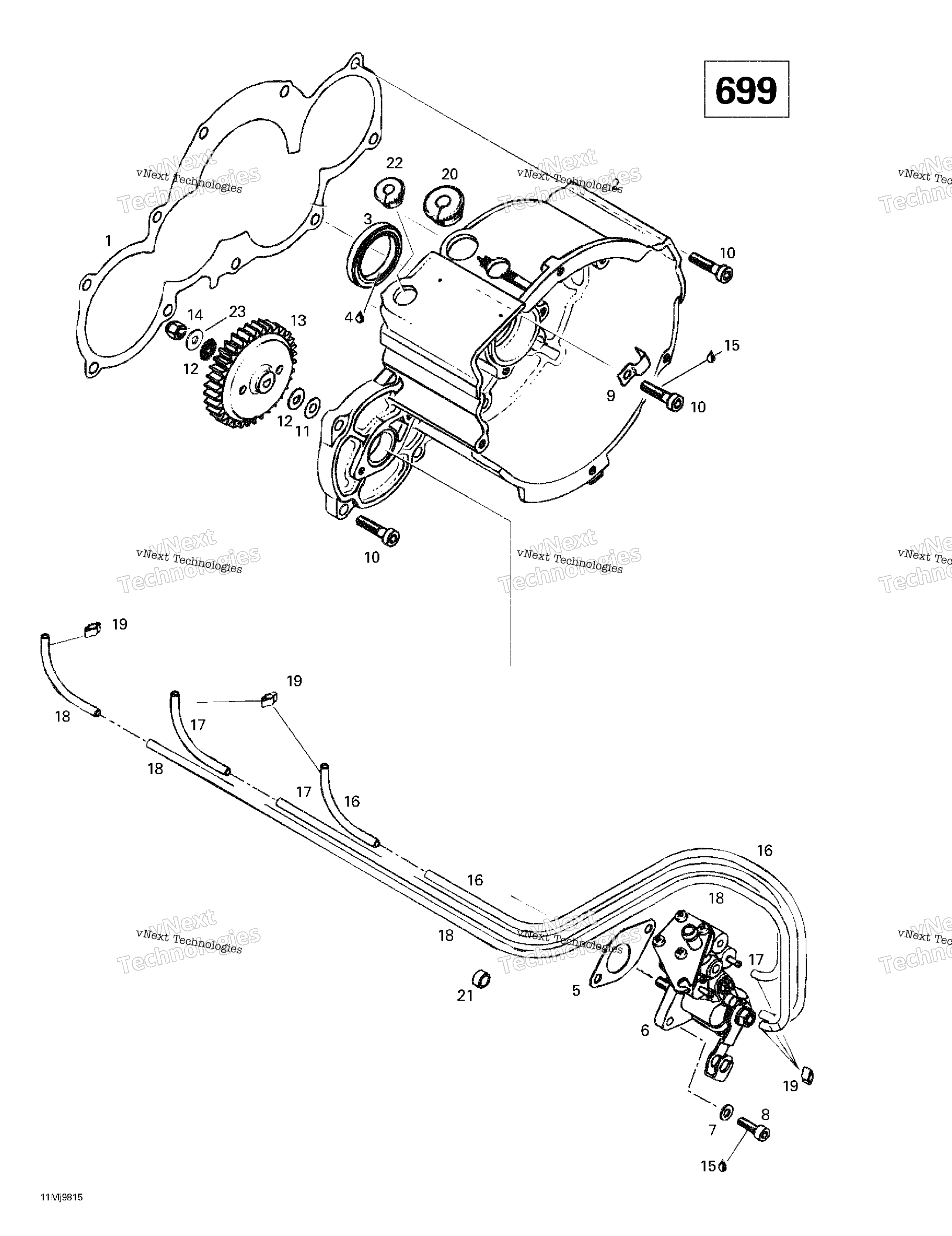 Система зажигания Housing Oil Pump (699)