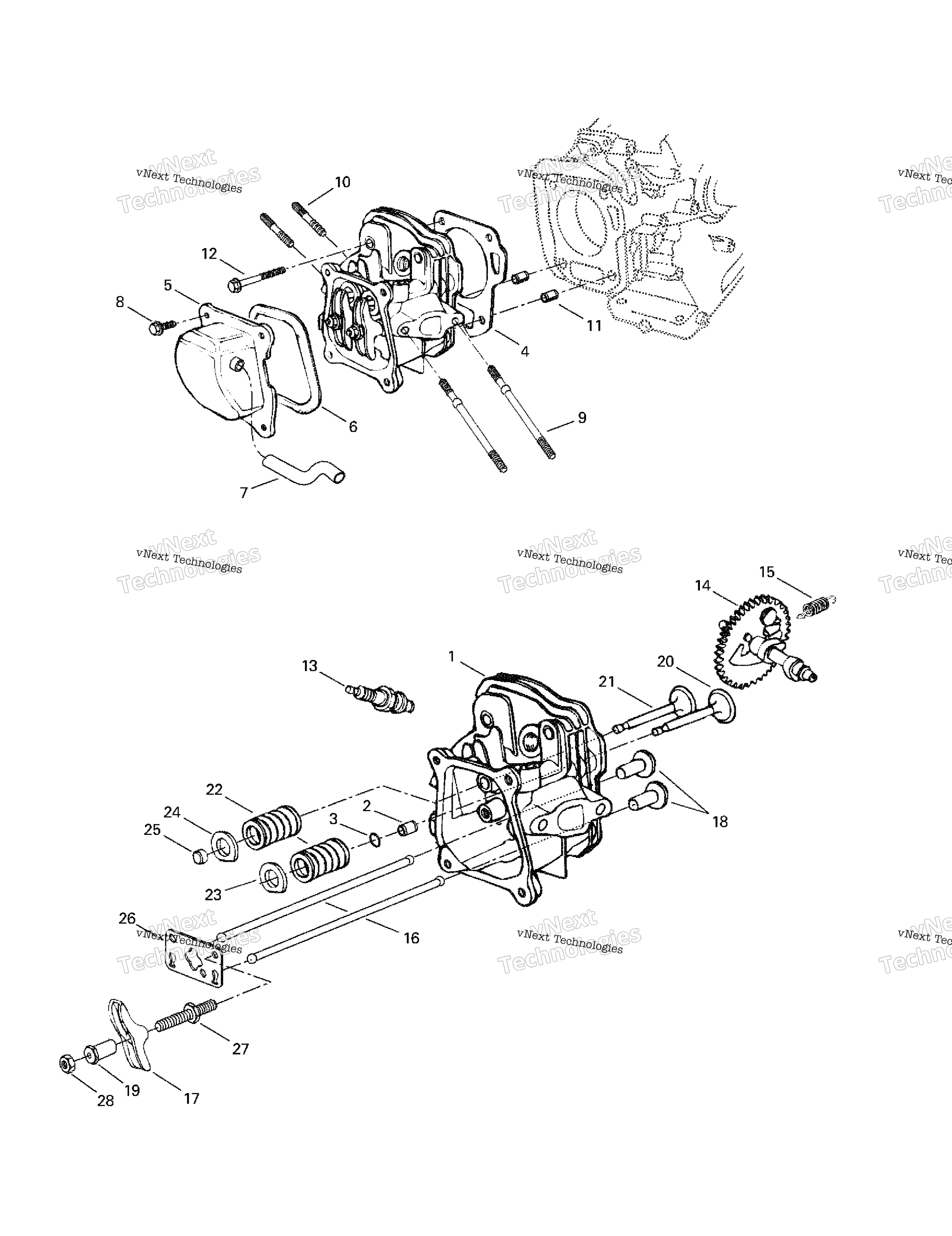 Цилиндр Head, Camshaft