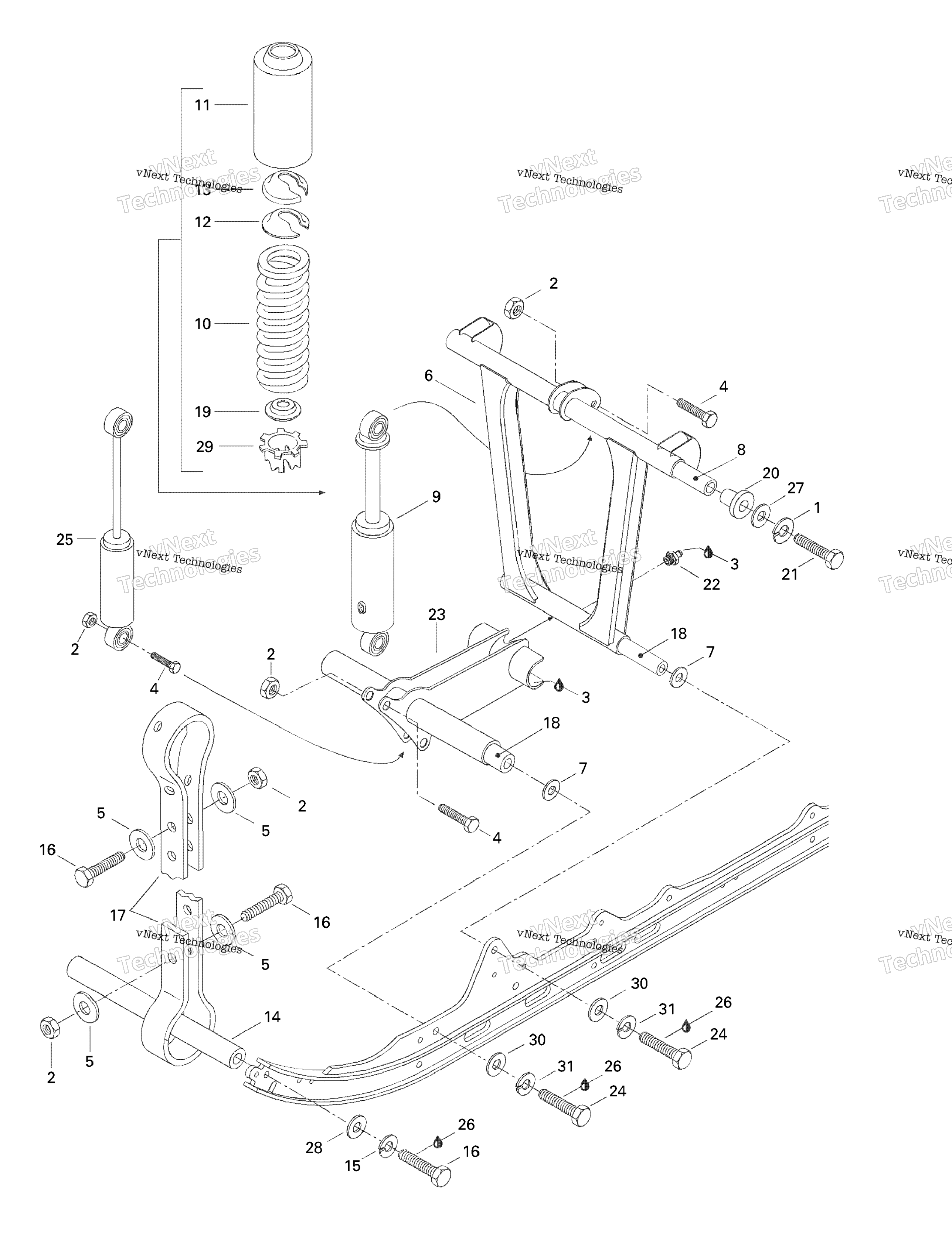 Передняя часть Arm, Rear Suspension