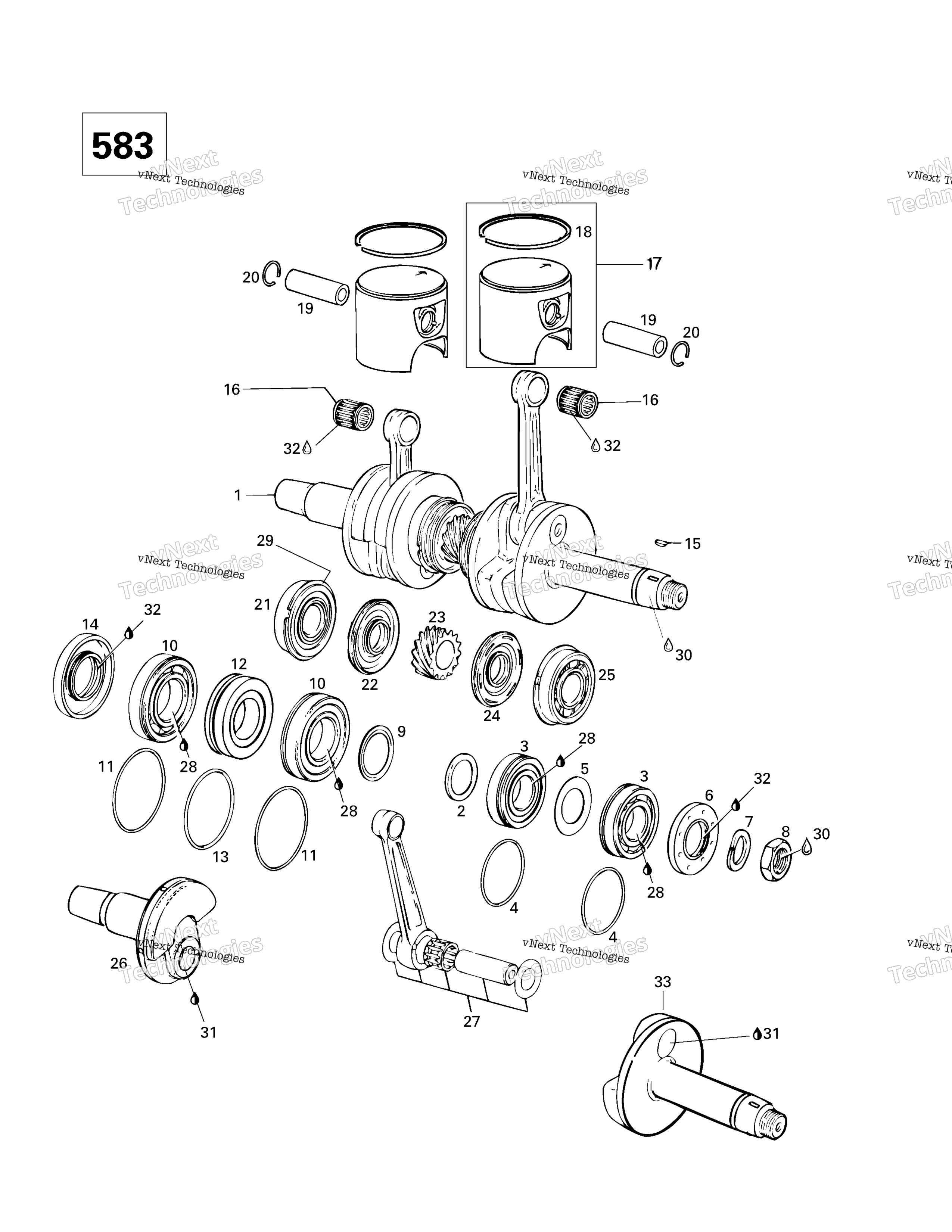 Коленчатый вал And Pistons (583)