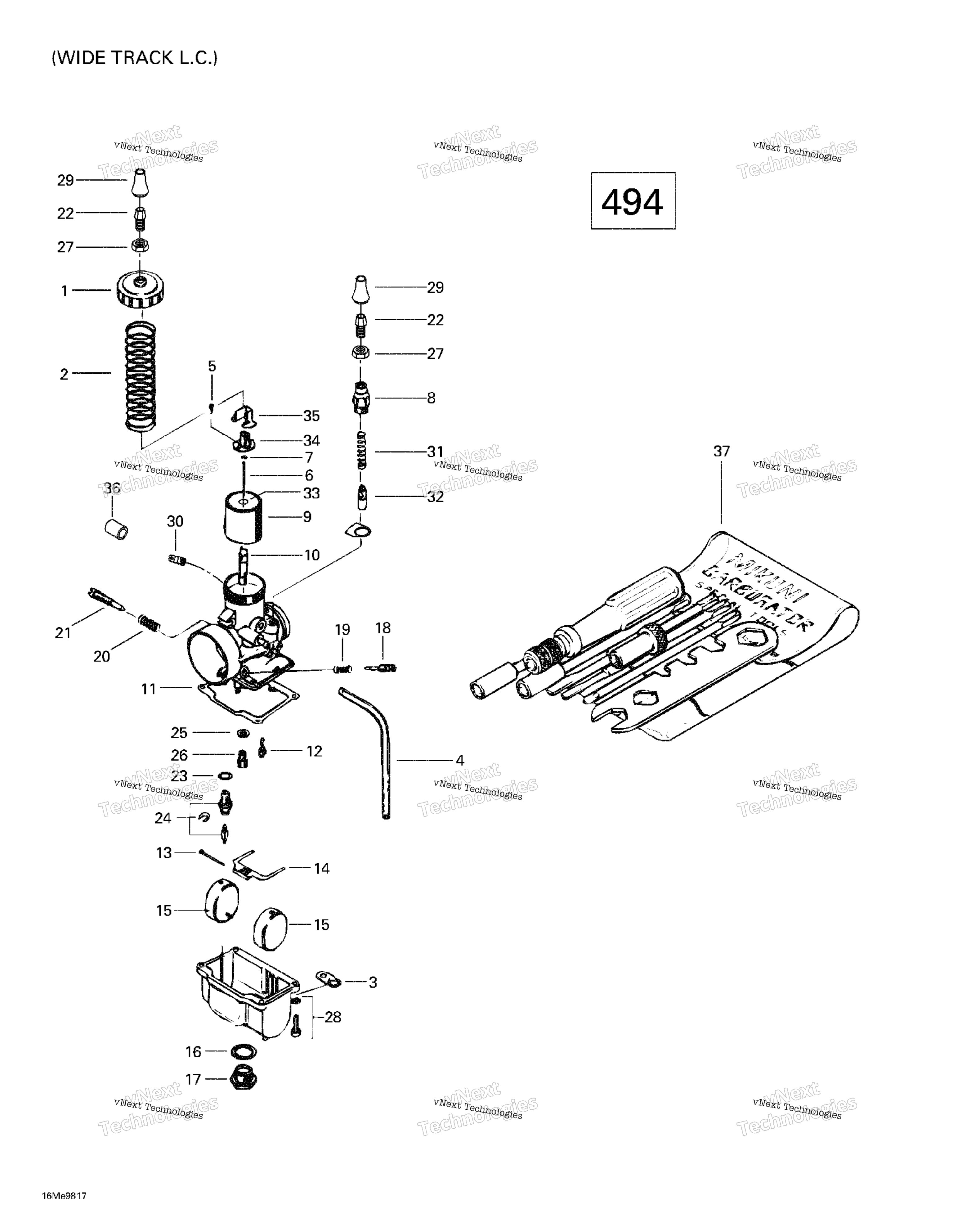 Carburetors Wide Track Lc 494