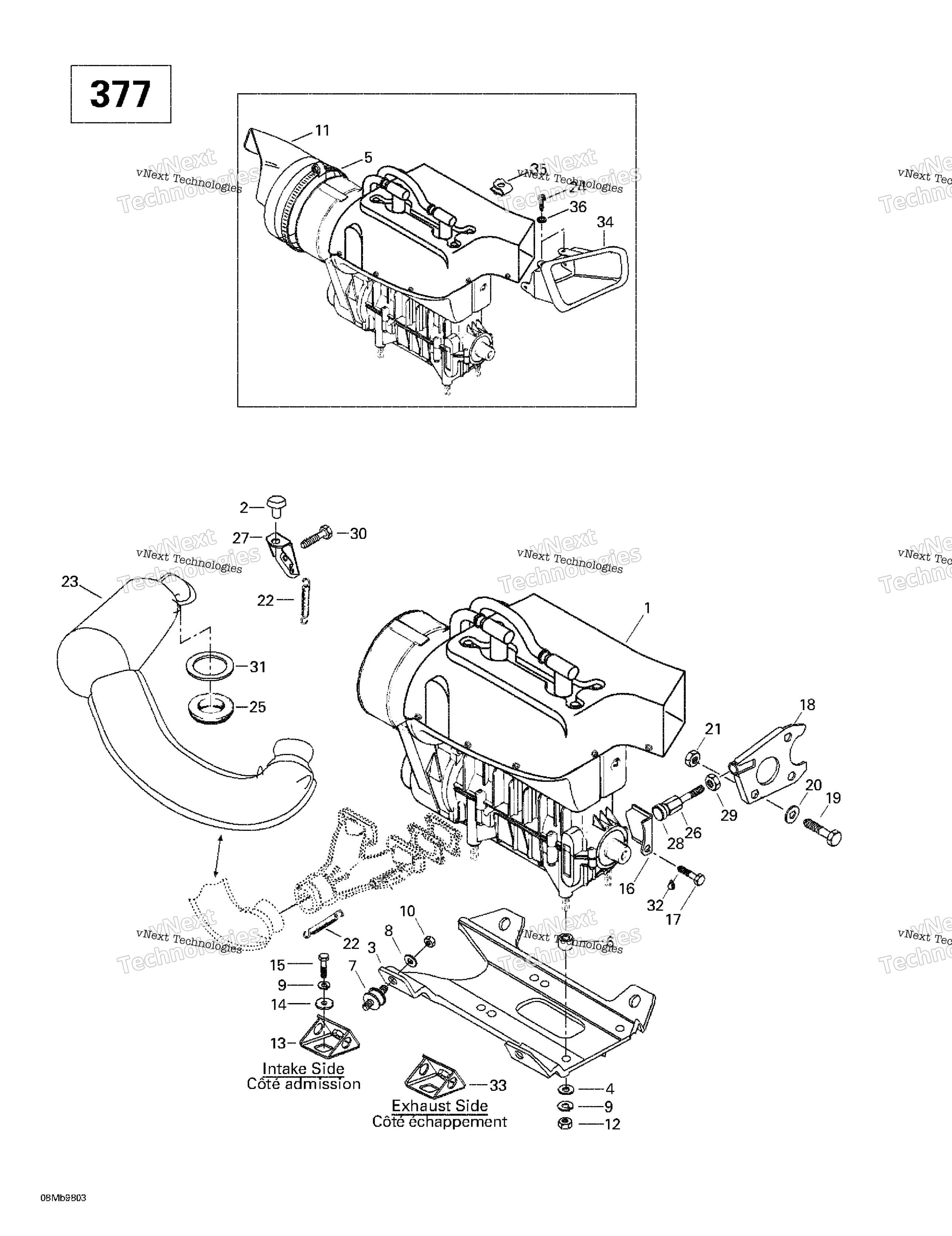 Двигатель Support Muffler (377)