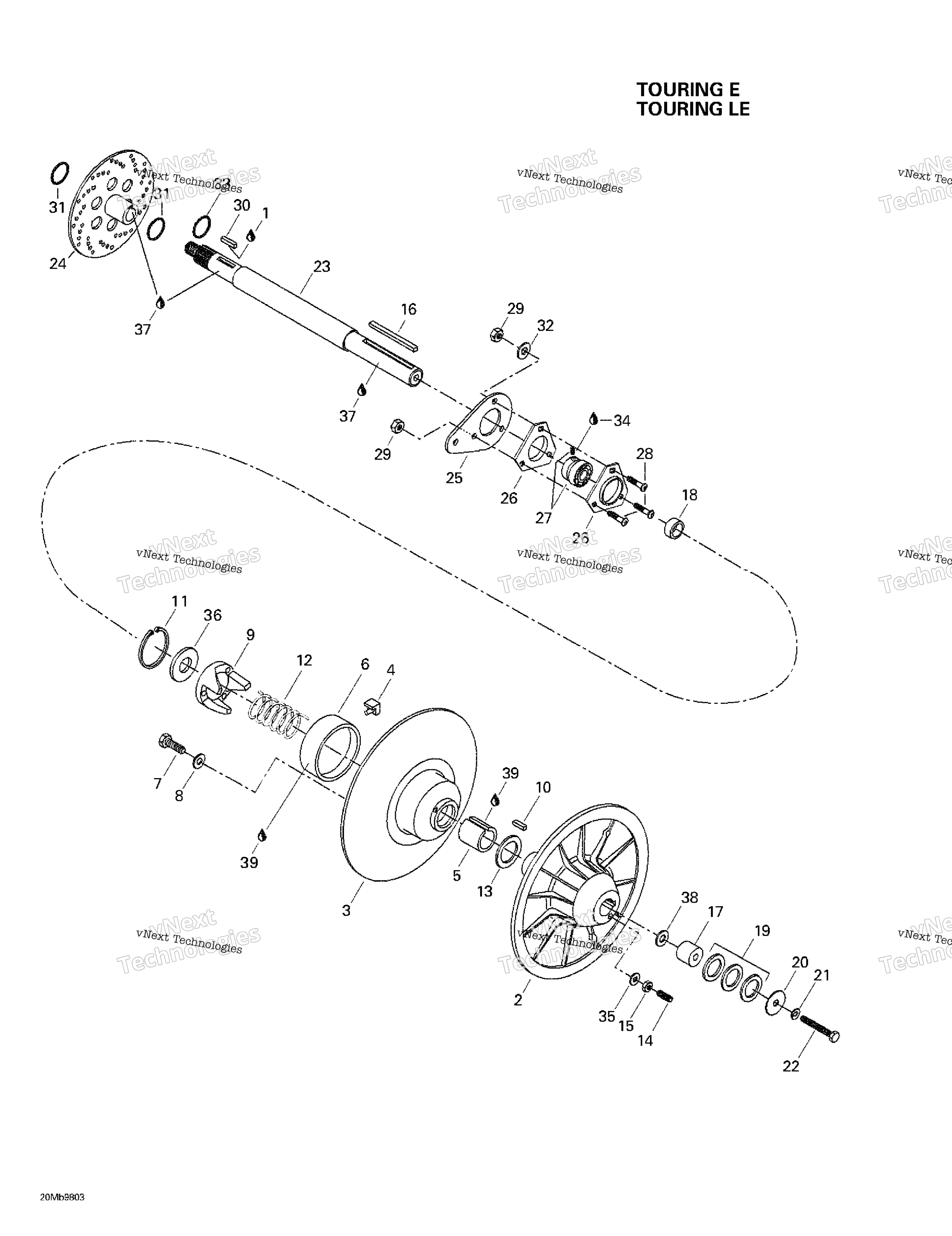 Ведомый Pulley (Touring E Le)