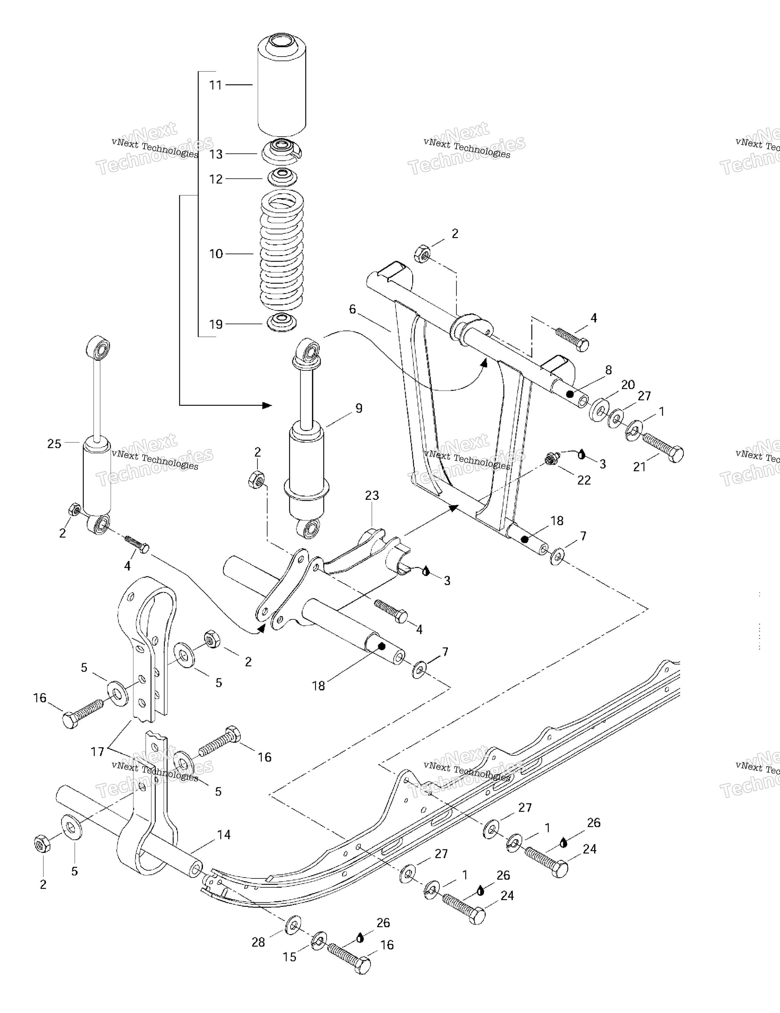 Передняя часть Arm, Rear Suspension