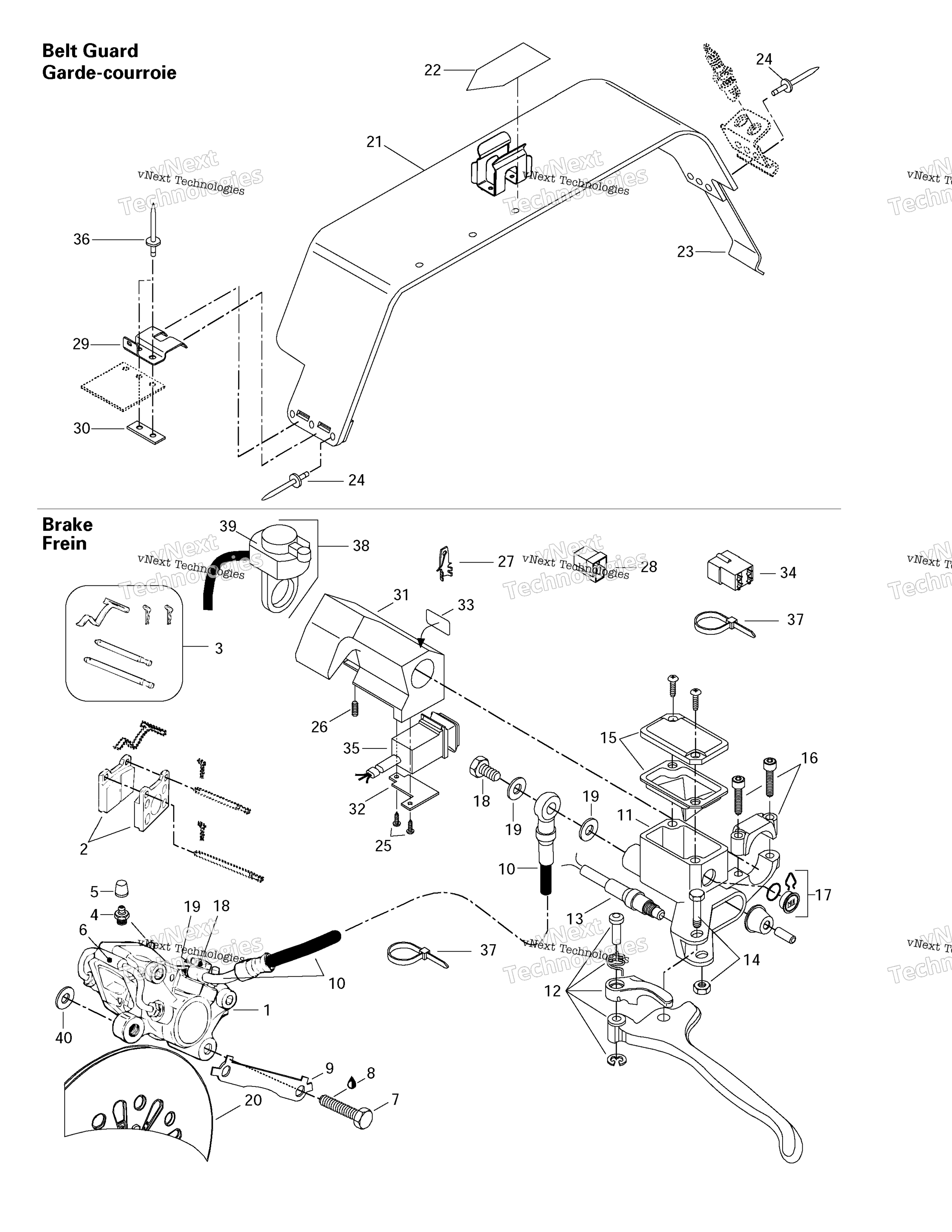 Hydraulic тормоз и Belt защита