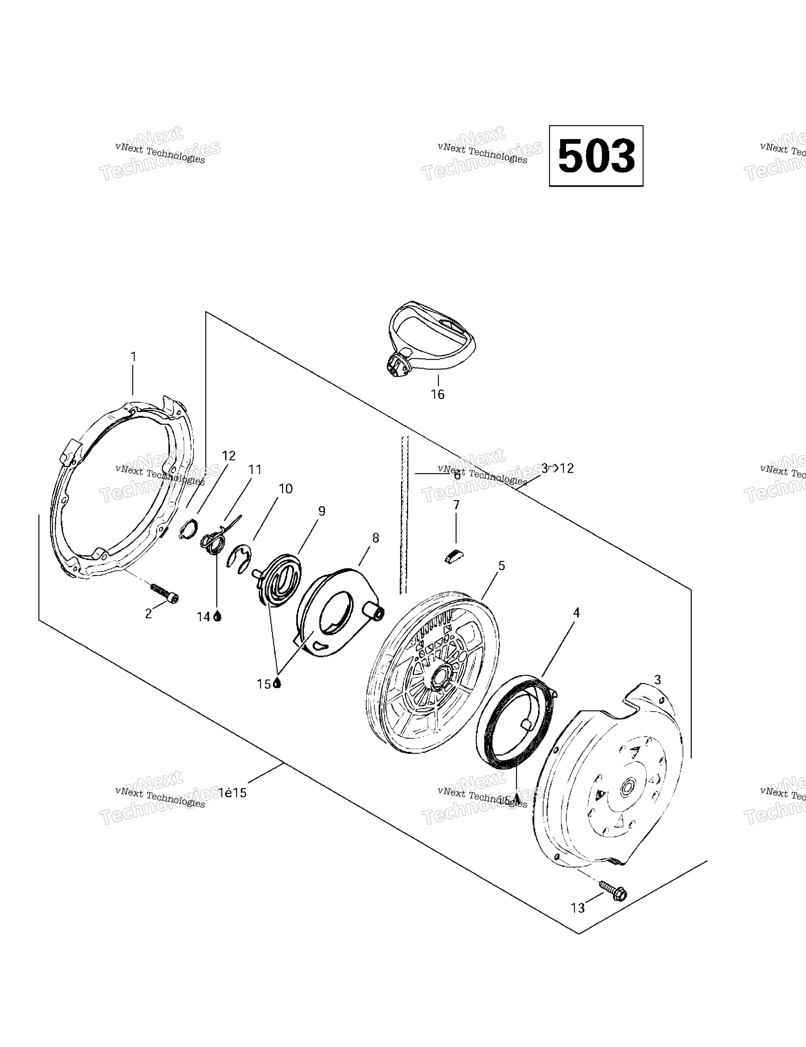 Ручной стартер Starter (503)