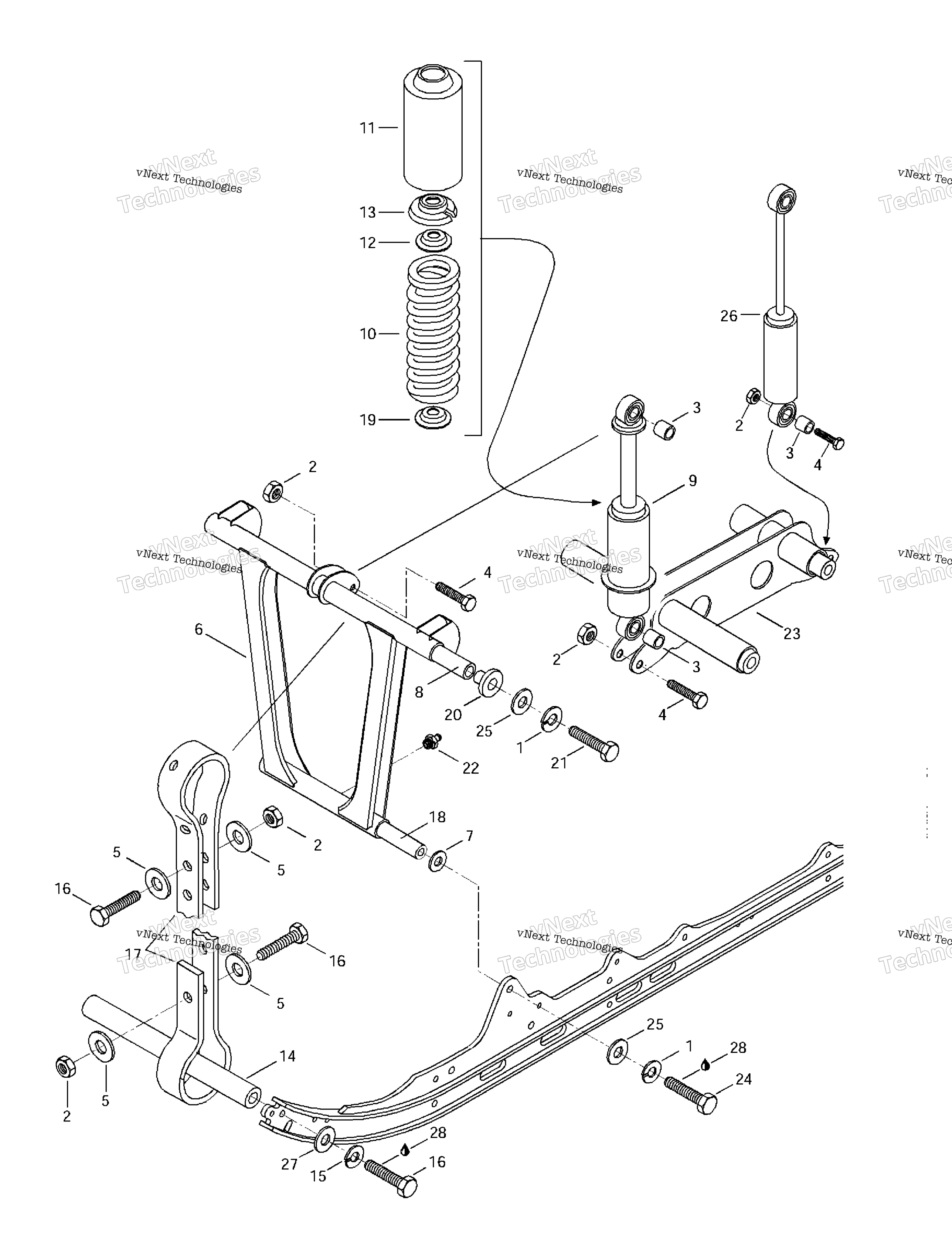 Передняя часть Arm, Rear Suspension