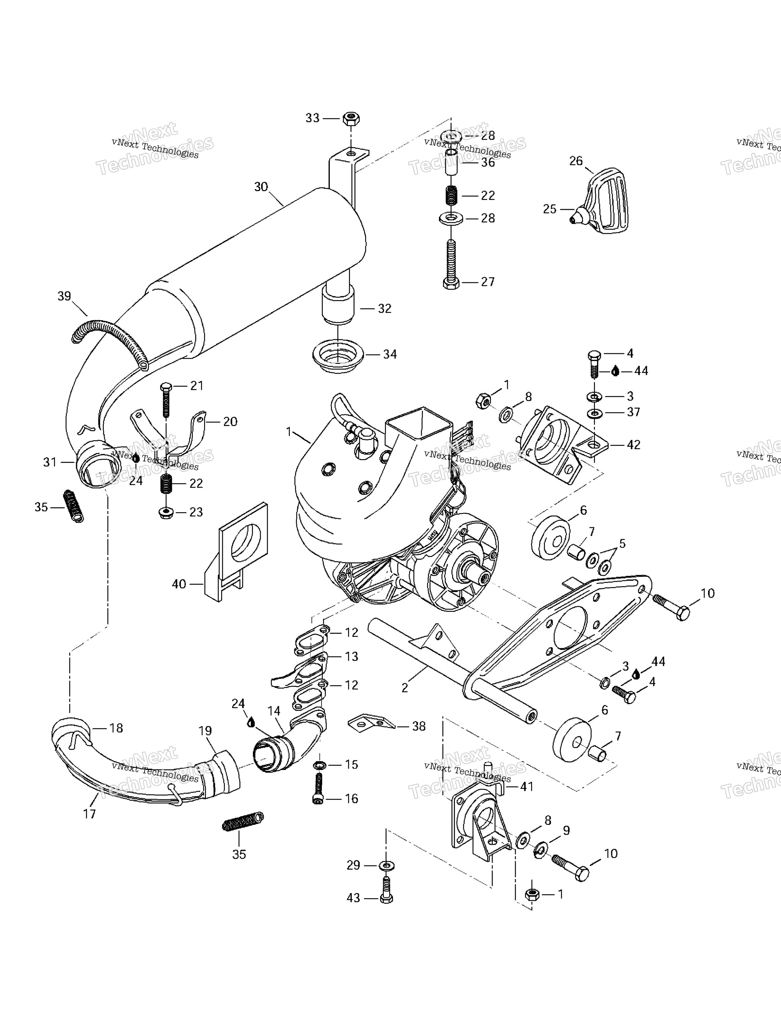 Двигатель Support And Muffler