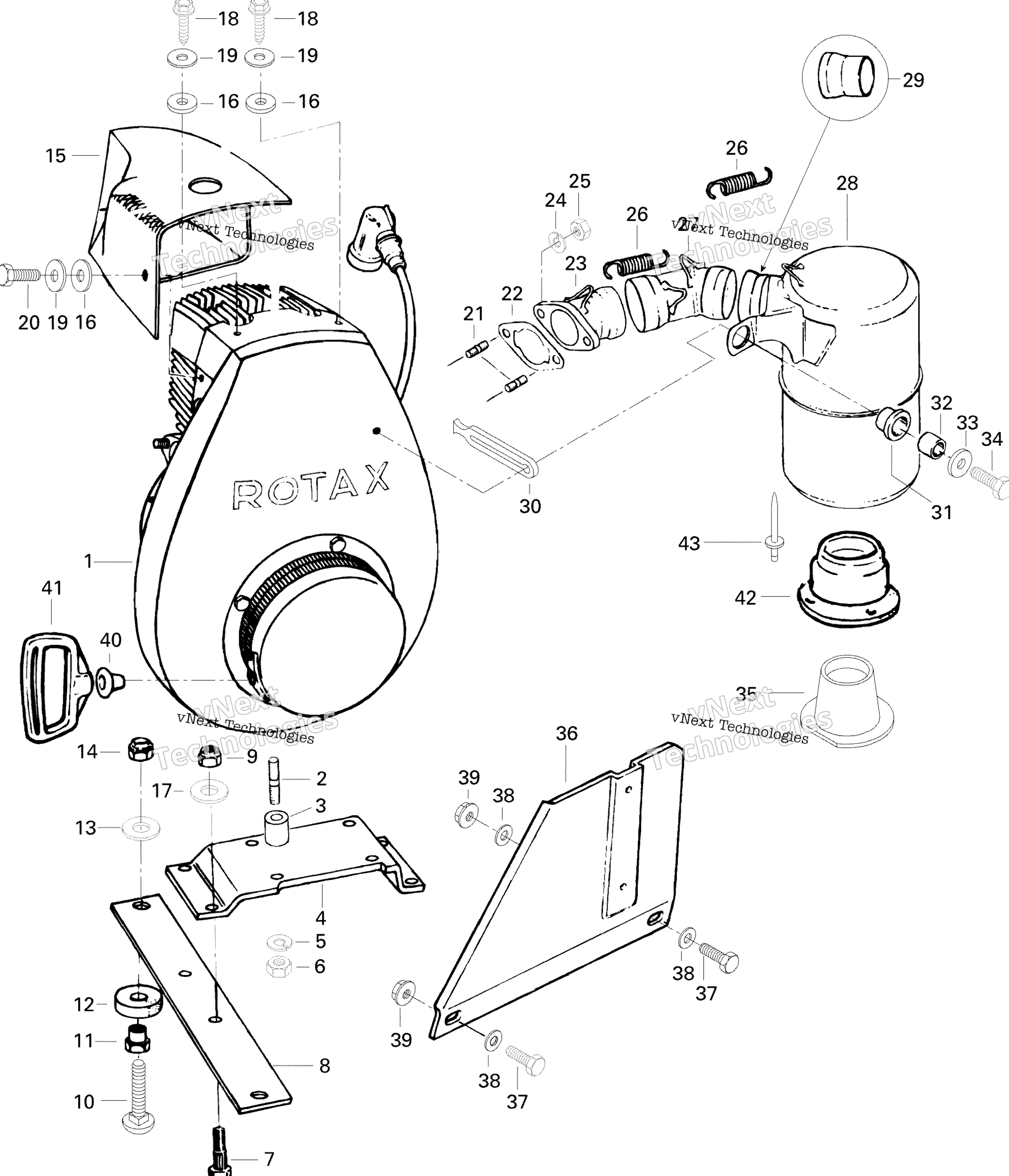 Двигатель Support And Muffler