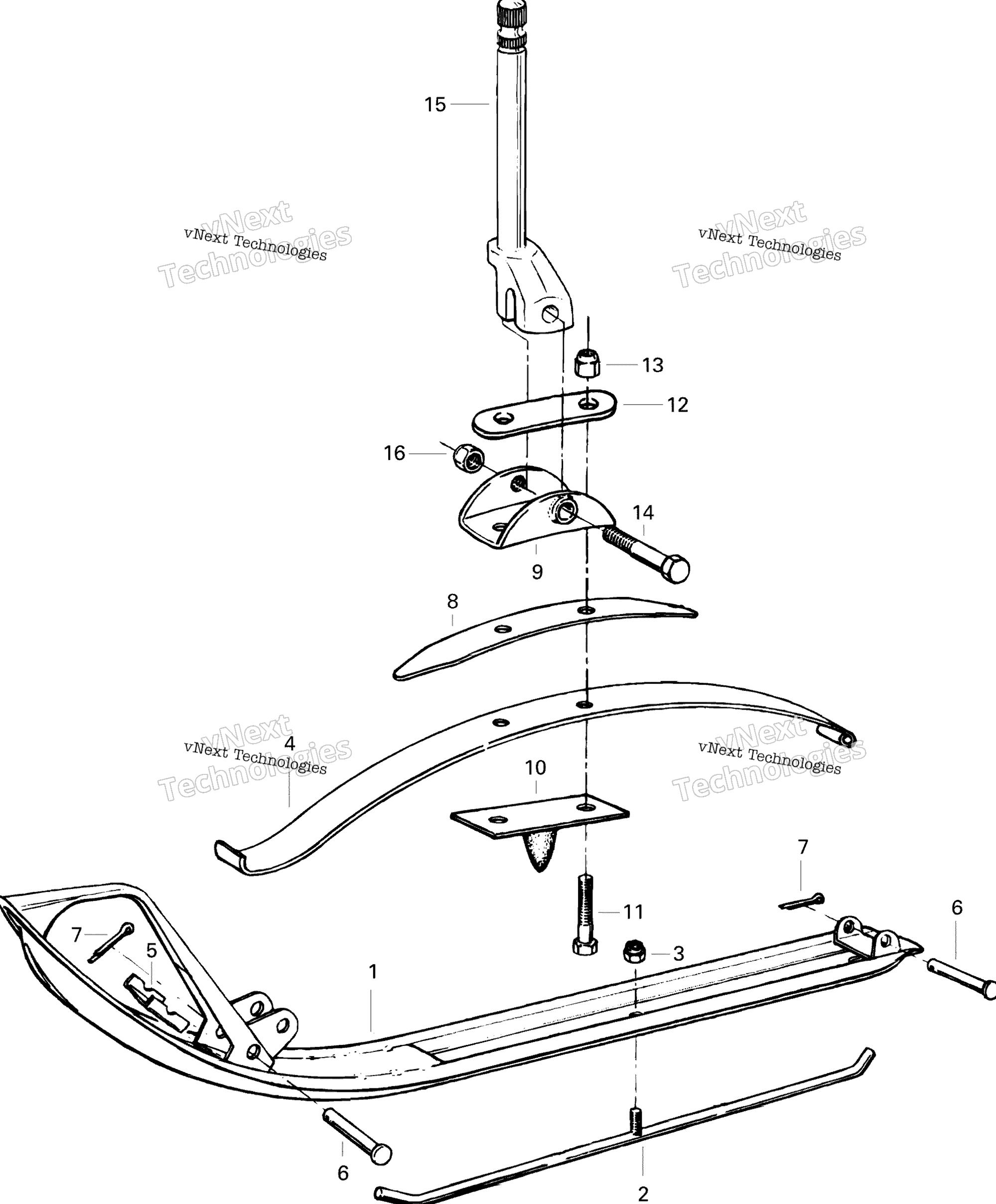 Передняя часть Suspension And Ski
