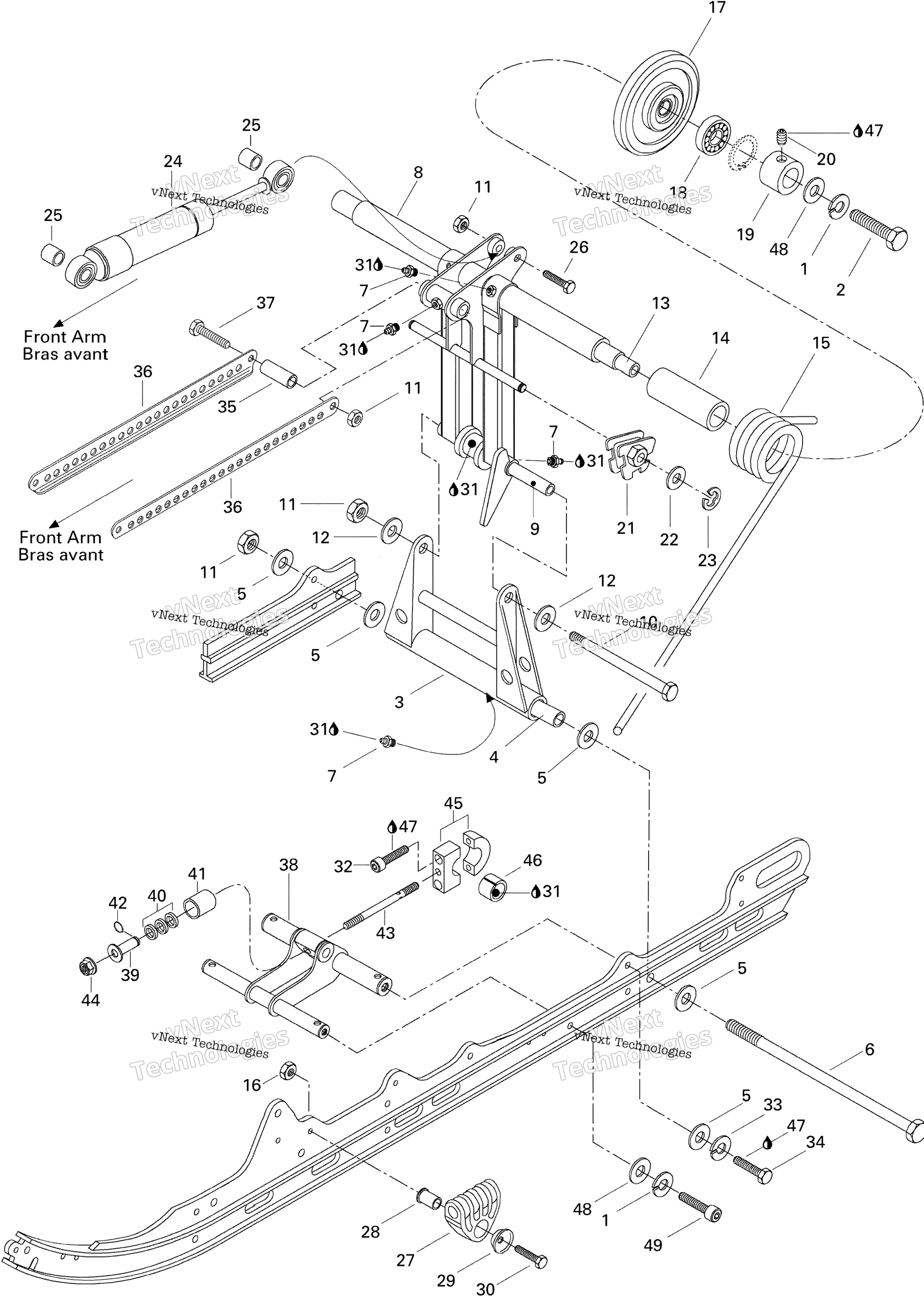 Задняя часть Arm 583