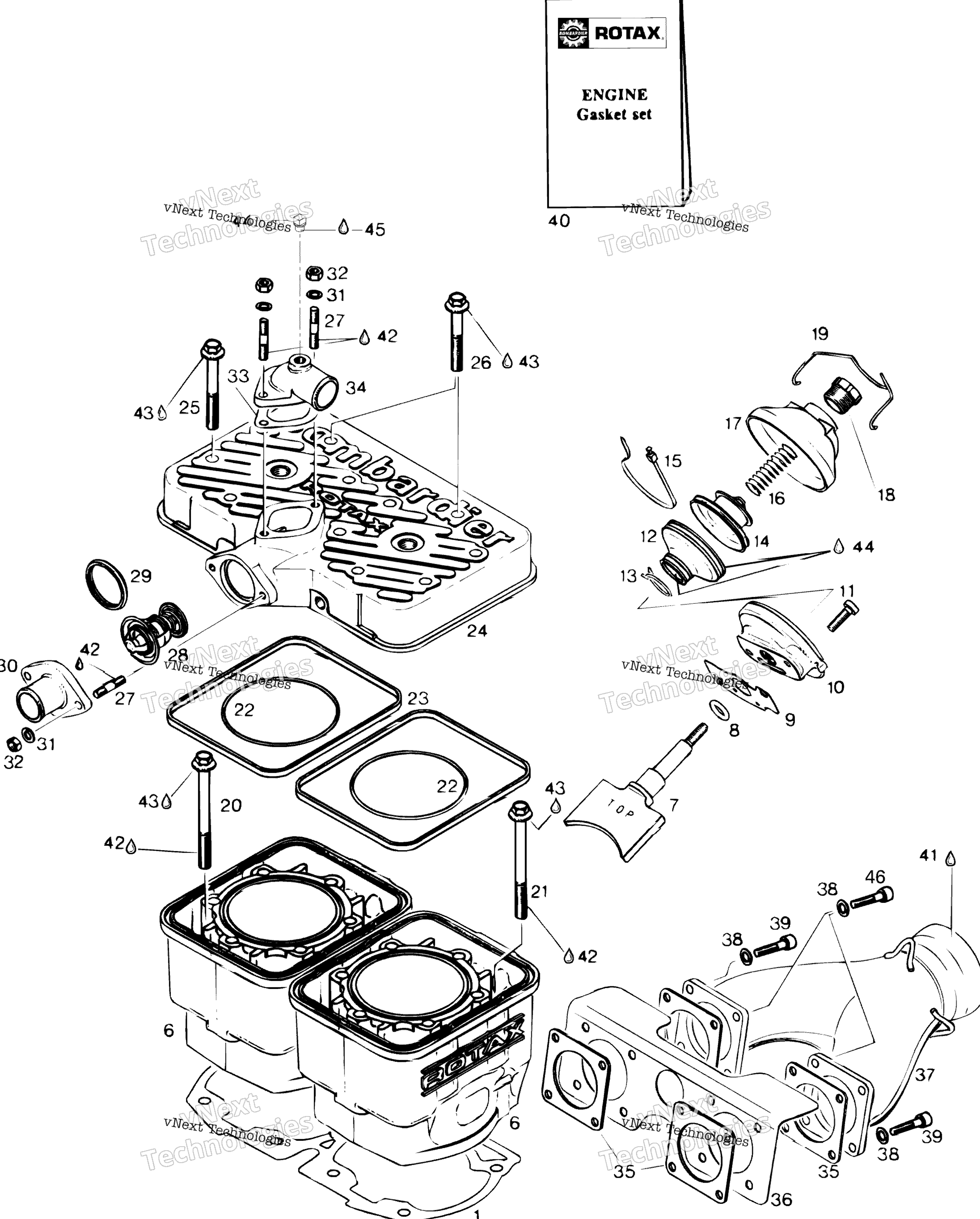 Цилиндр And Exhaust Manifold