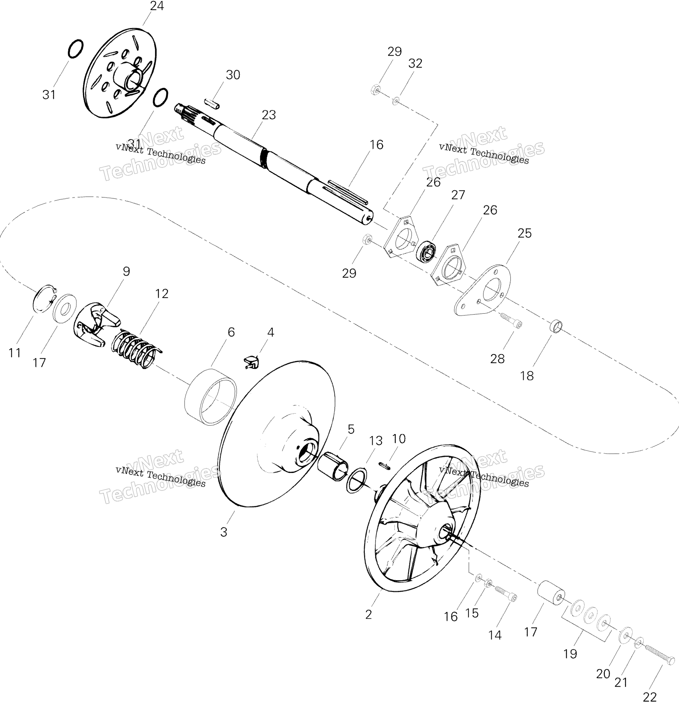 Ведомый Pulley