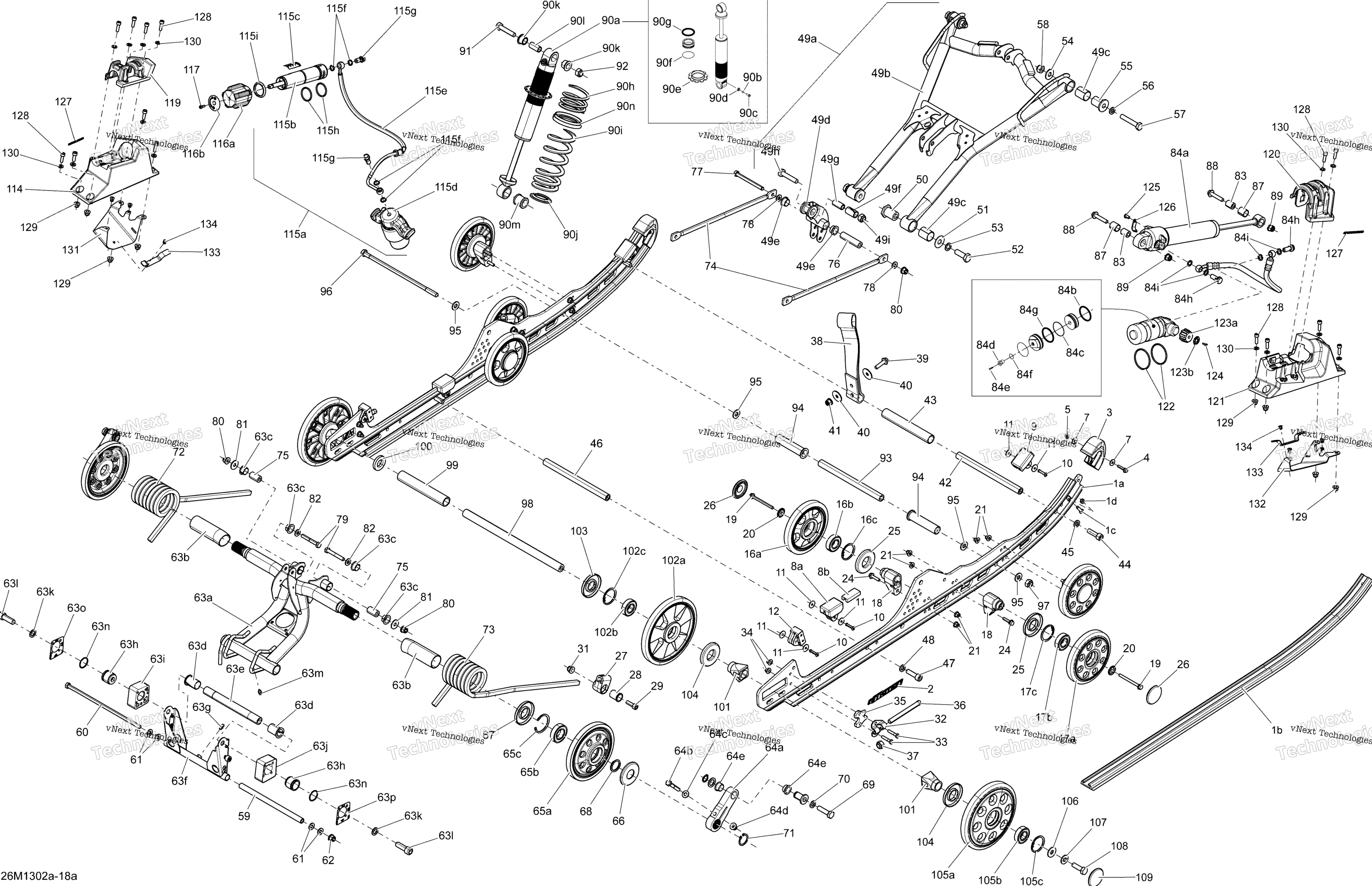 Задняя часть Suspension Mxz X With Adjust System