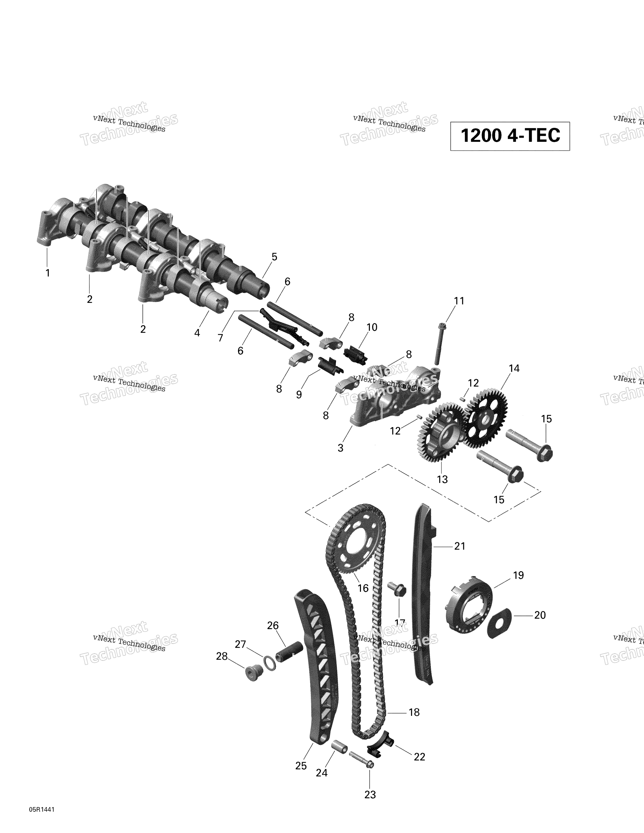 Camshafts и Timing цепь