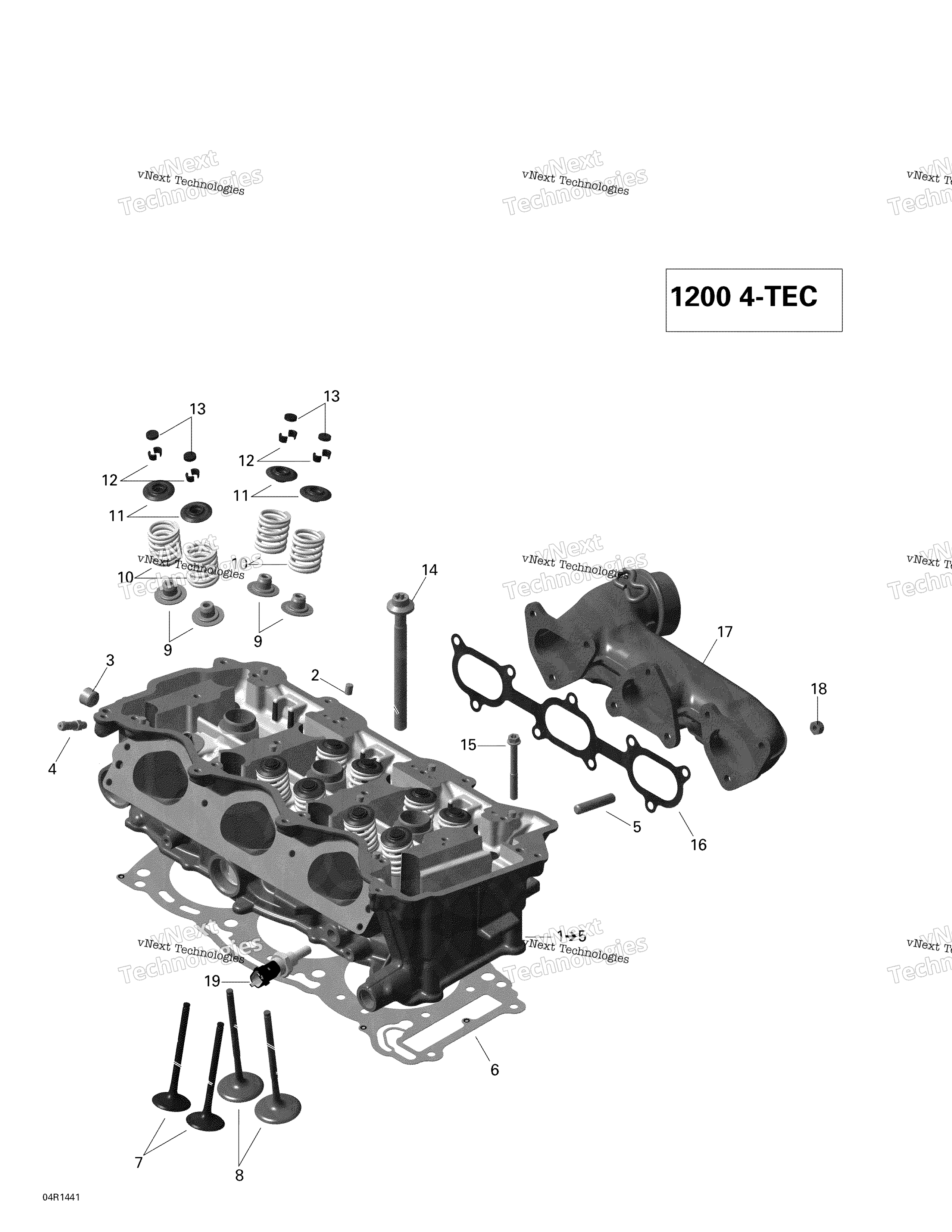 Цилиндр And Exhaust Manifold