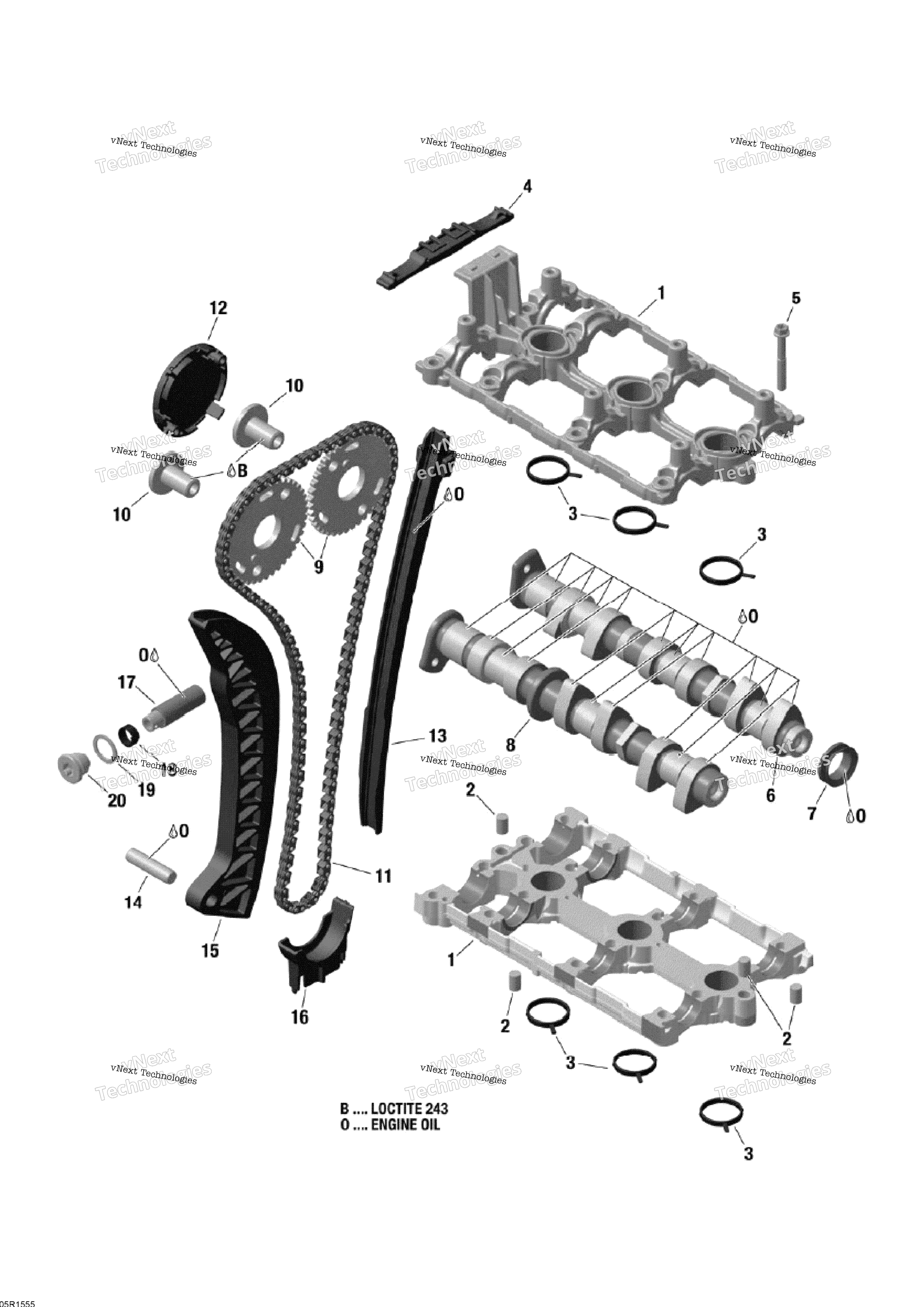 Camshafts и Timing цепь
