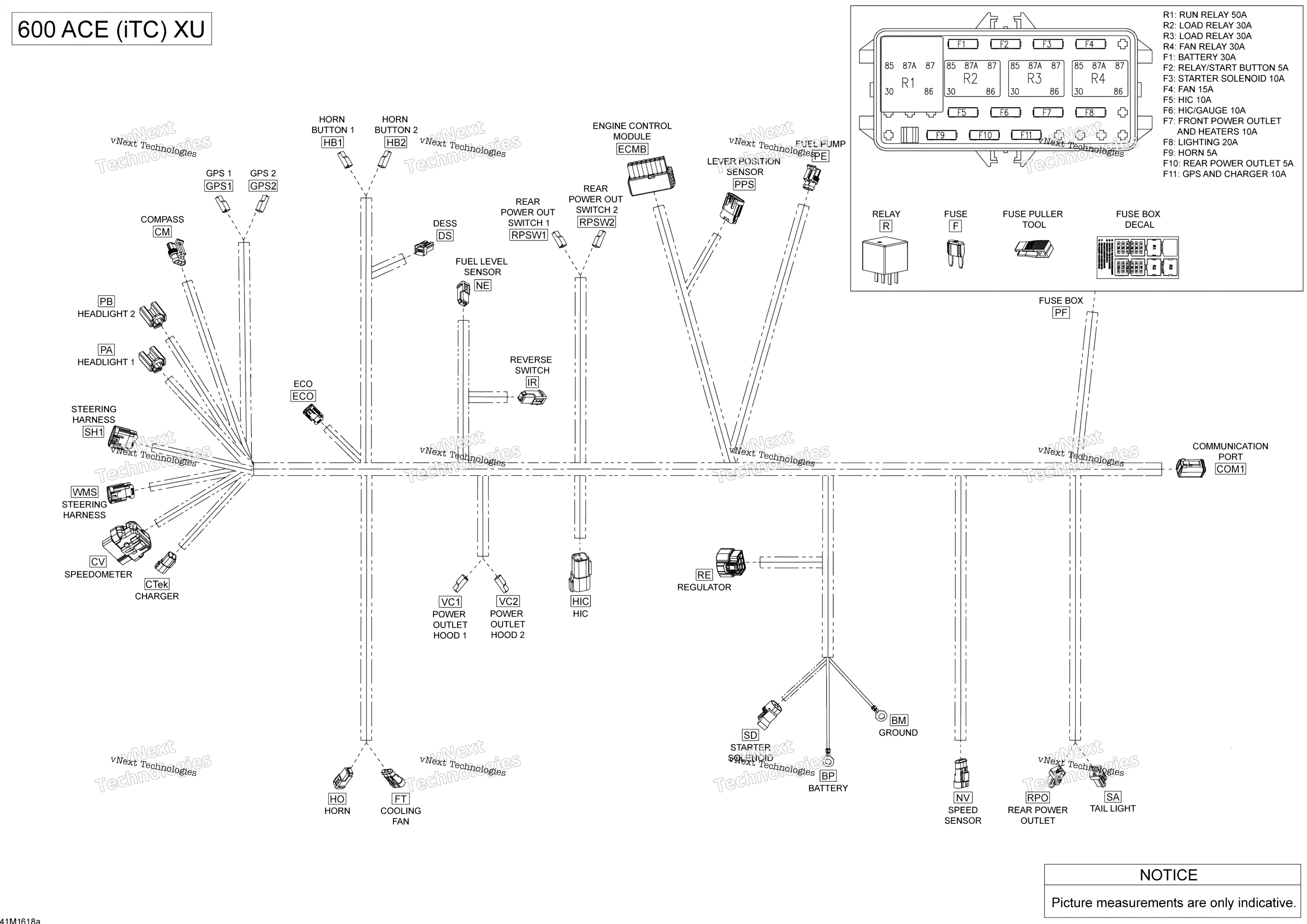 Электрооборудование Harness - 600 Ace