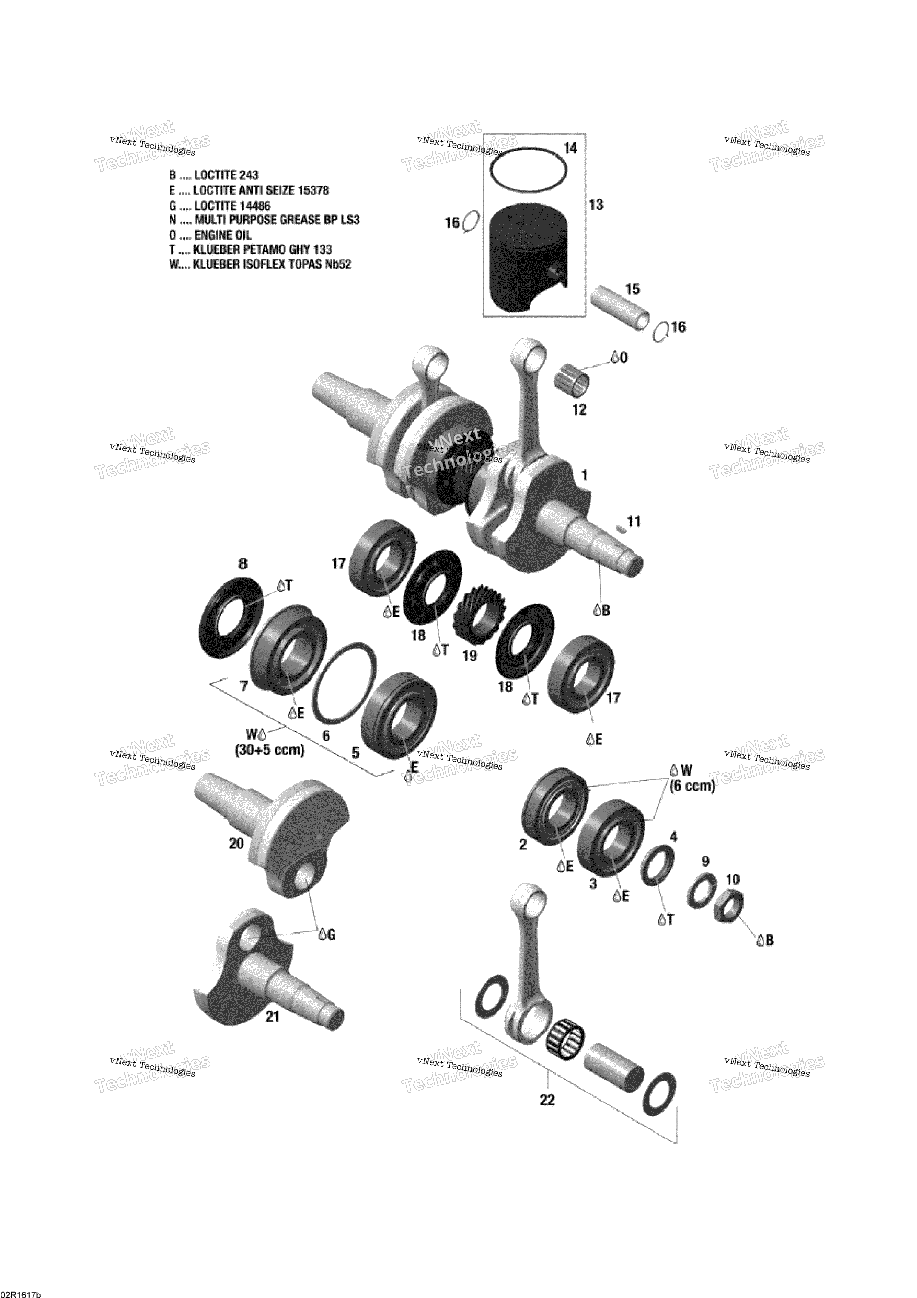 Коленчатый вал And Piston - 600 E-Tec