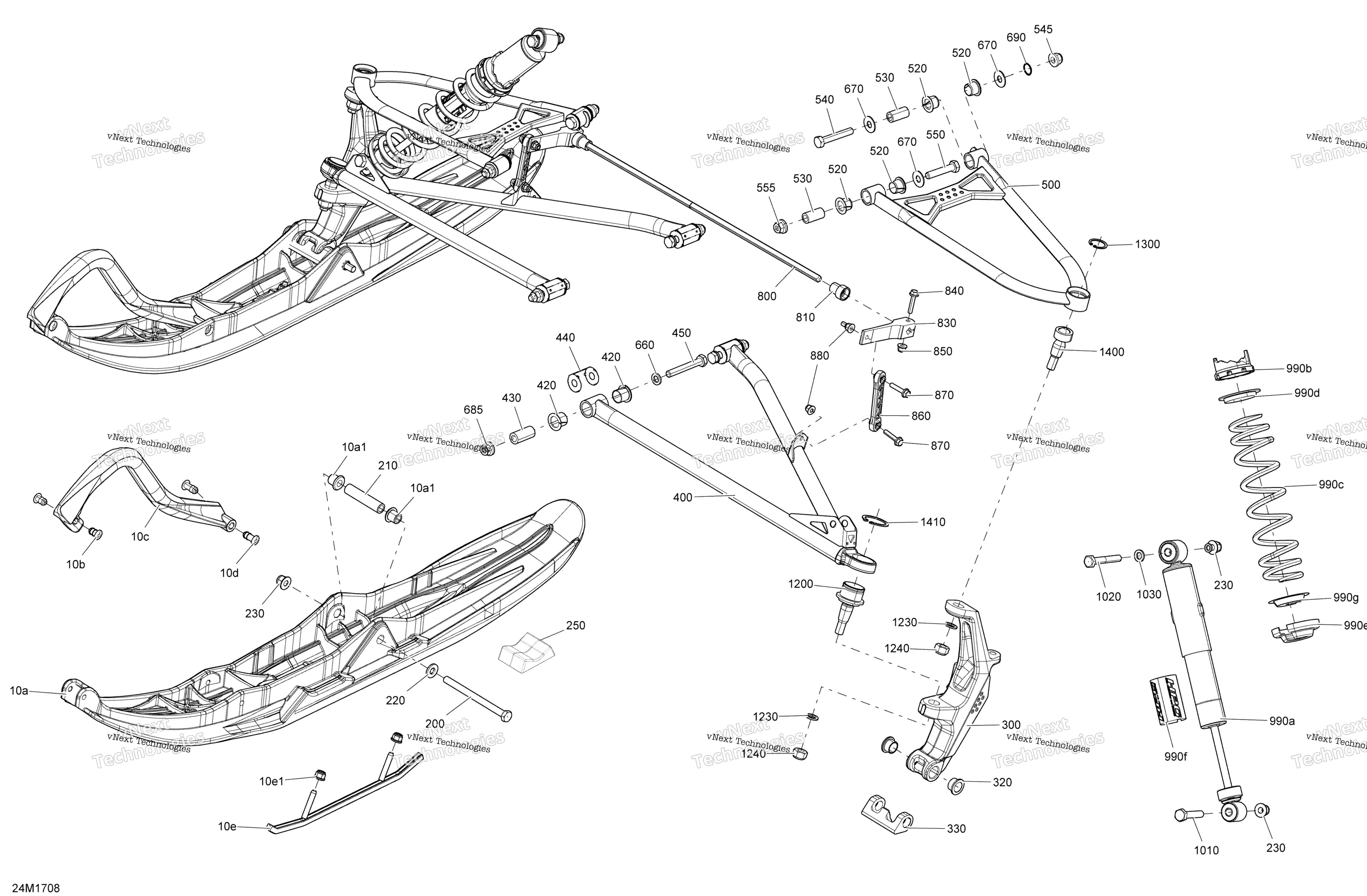 Передняя часть Suspension And Ski - All Models