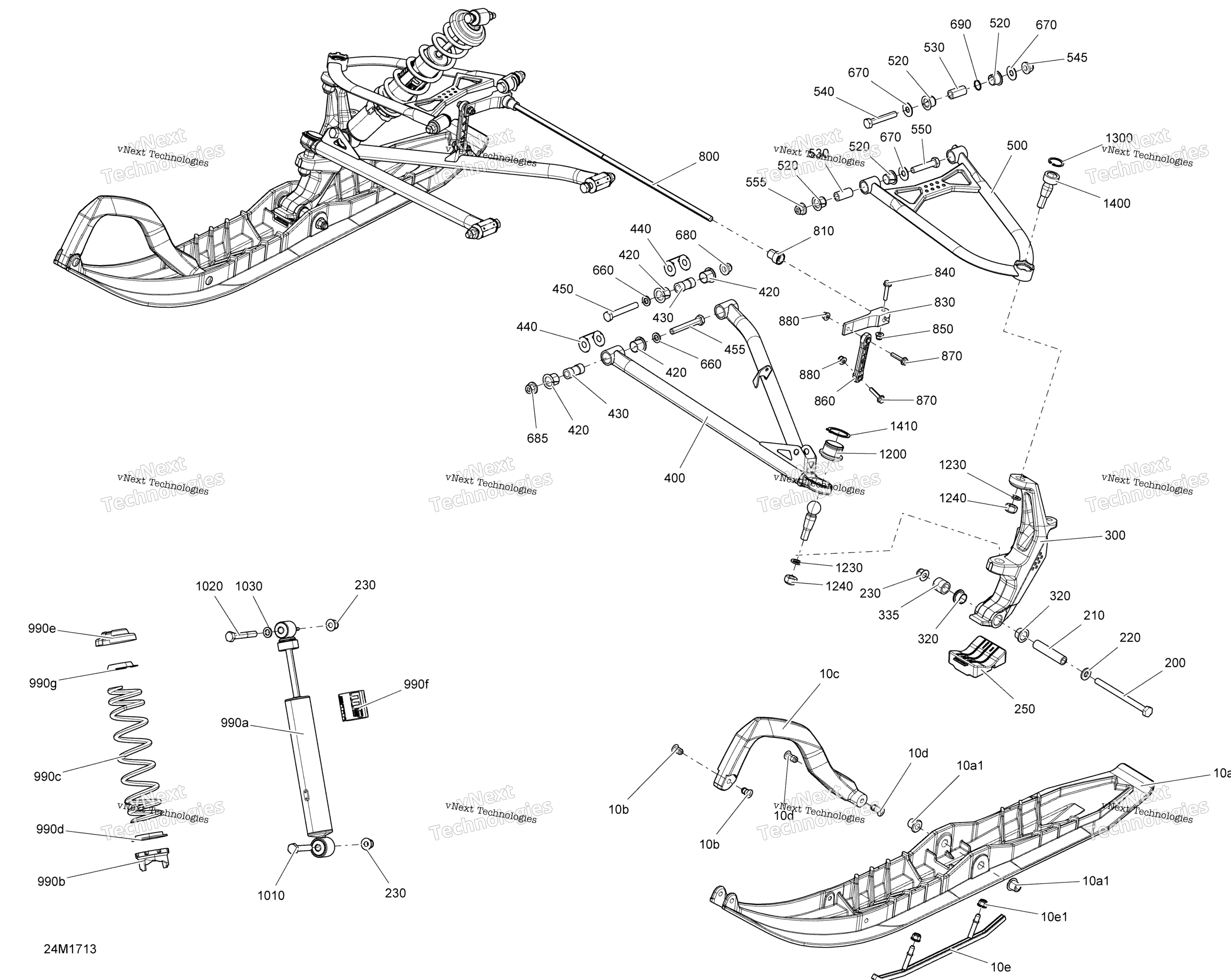Передняя часть Suspension And Ski - All Models