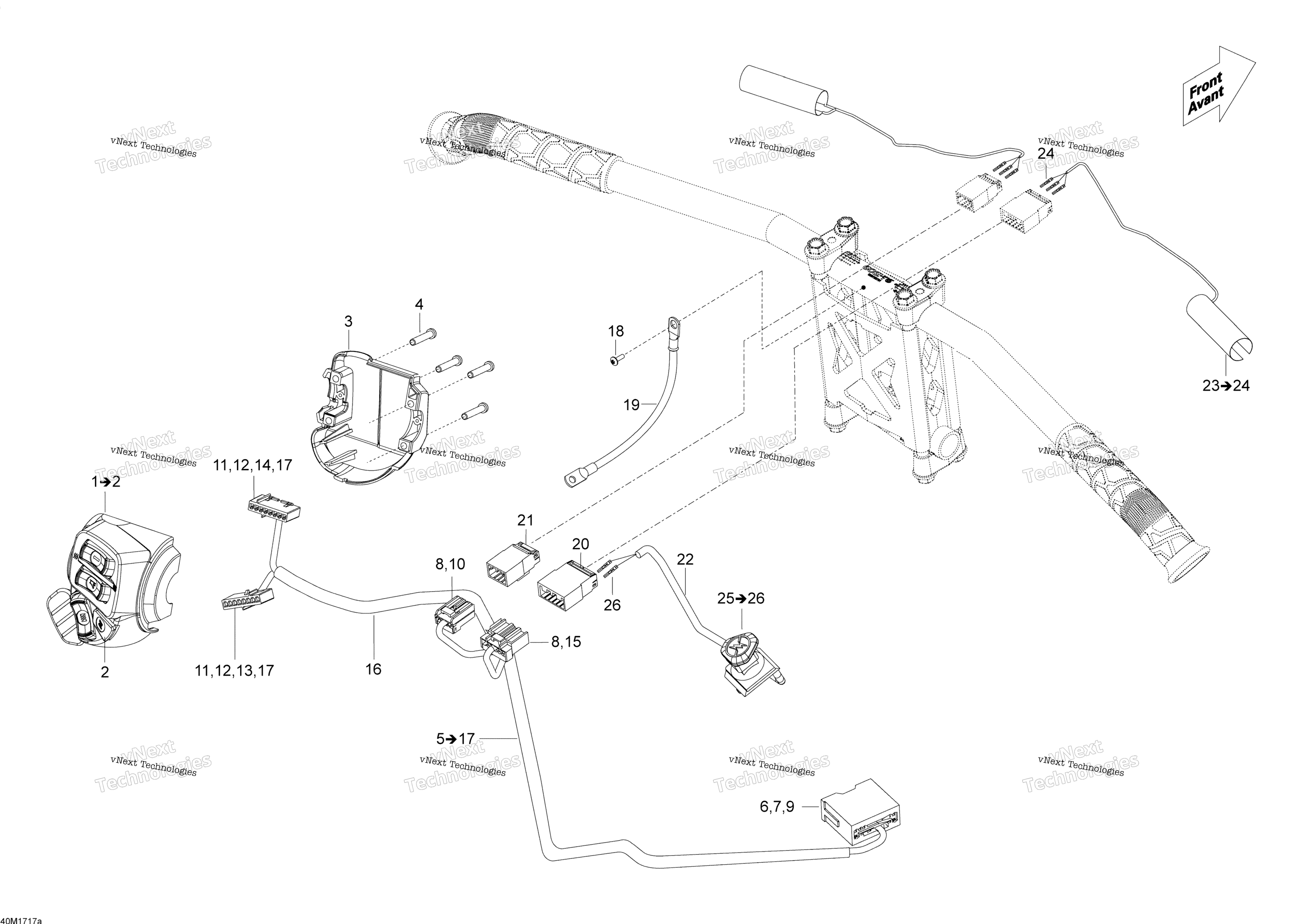 Рулевое управление Wiring Harness - 550F