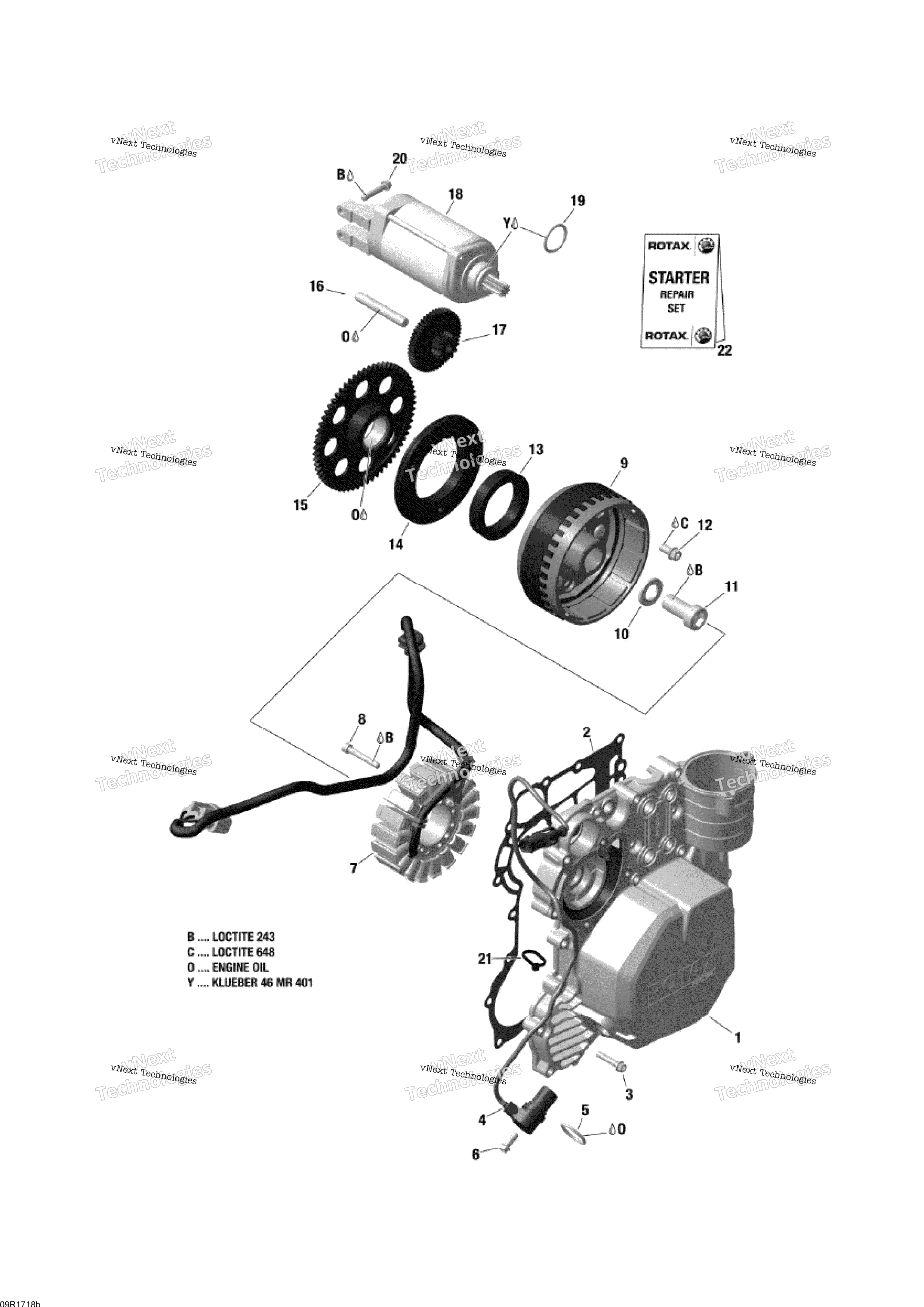 Магнето And Electric Starter - 900 Ace