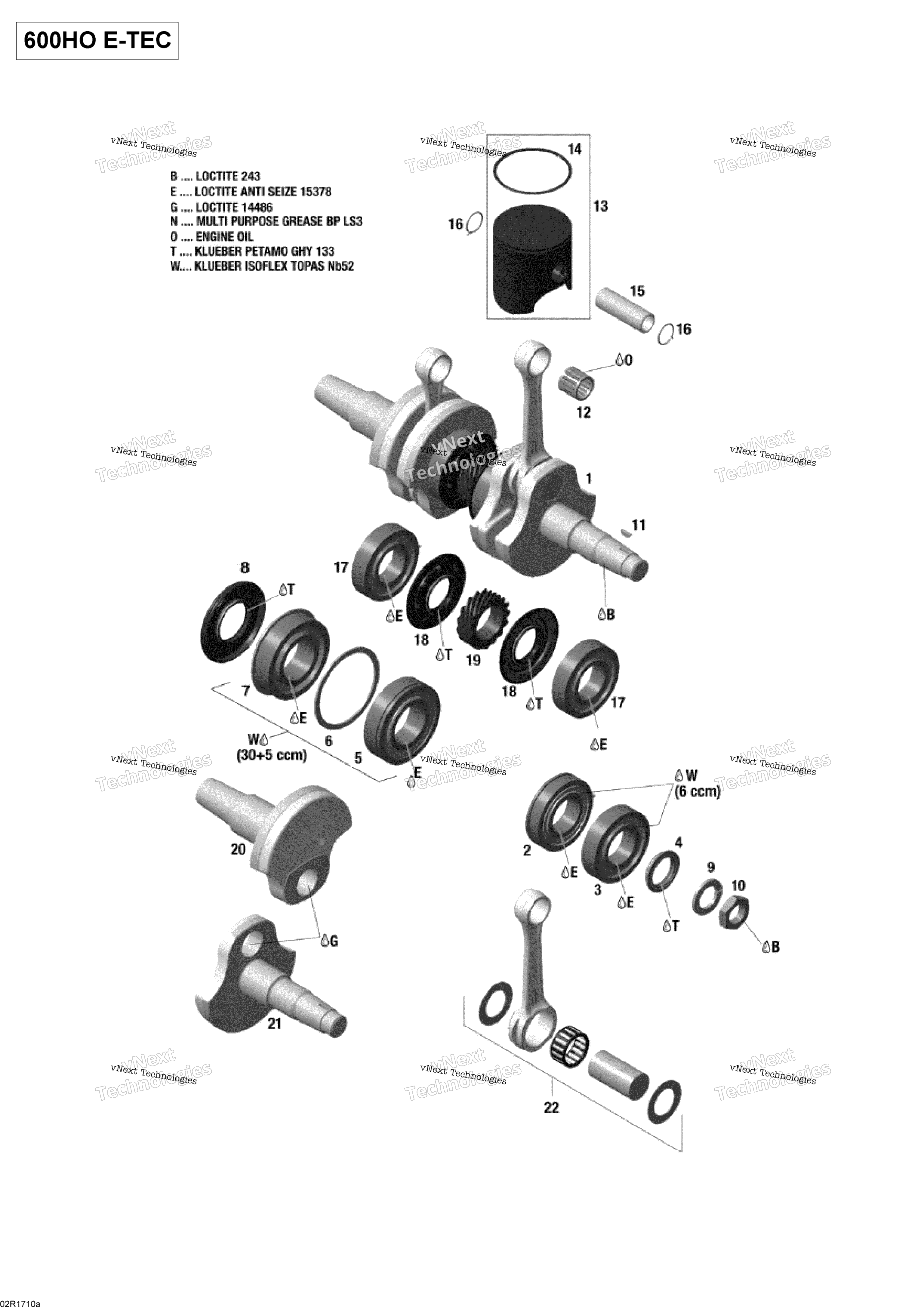 Коленчатый вал And Pistons - 600Ho E-Tec