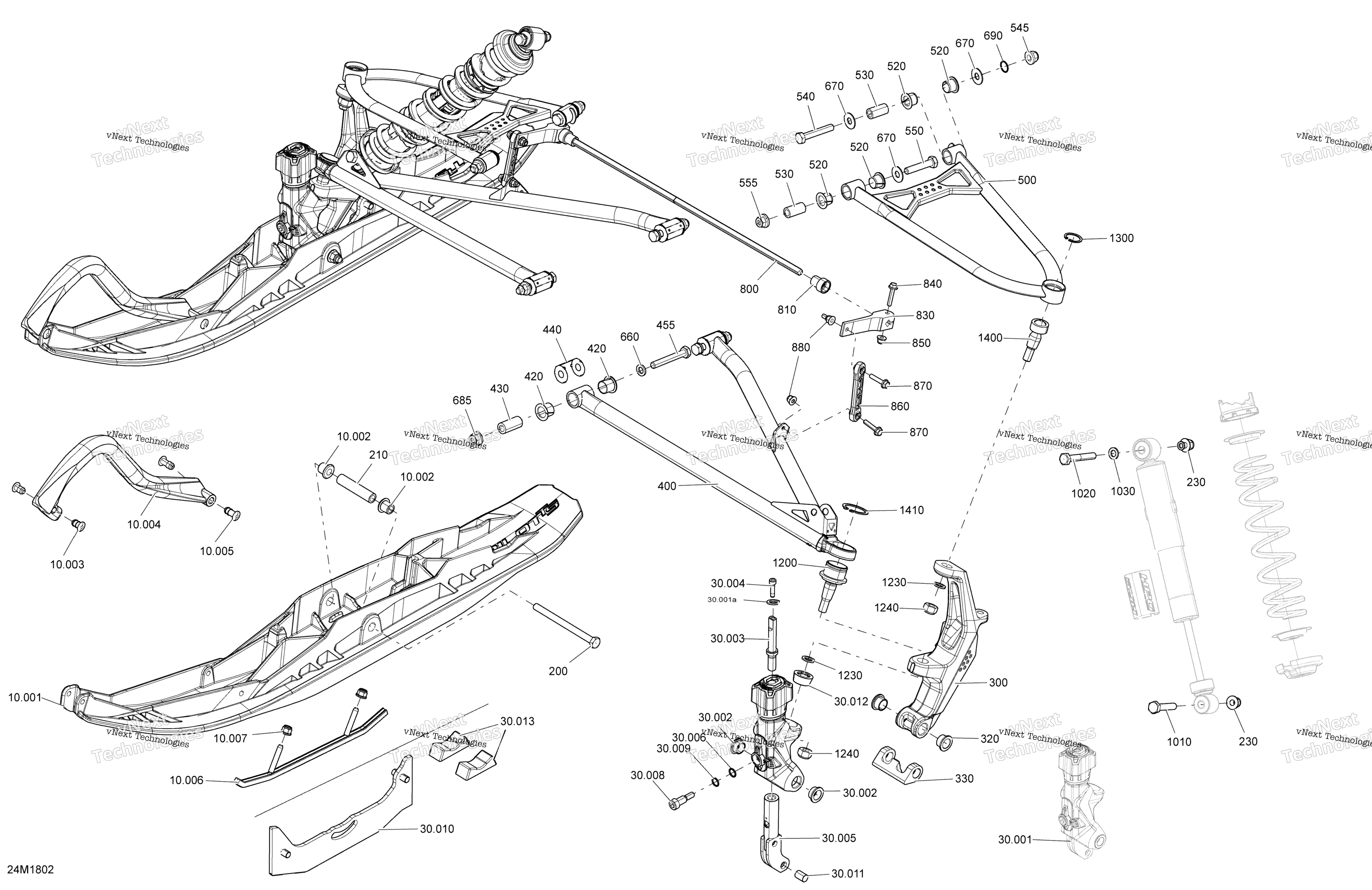 Передняя часть Suspension And Ski Grand Touring - Package Se