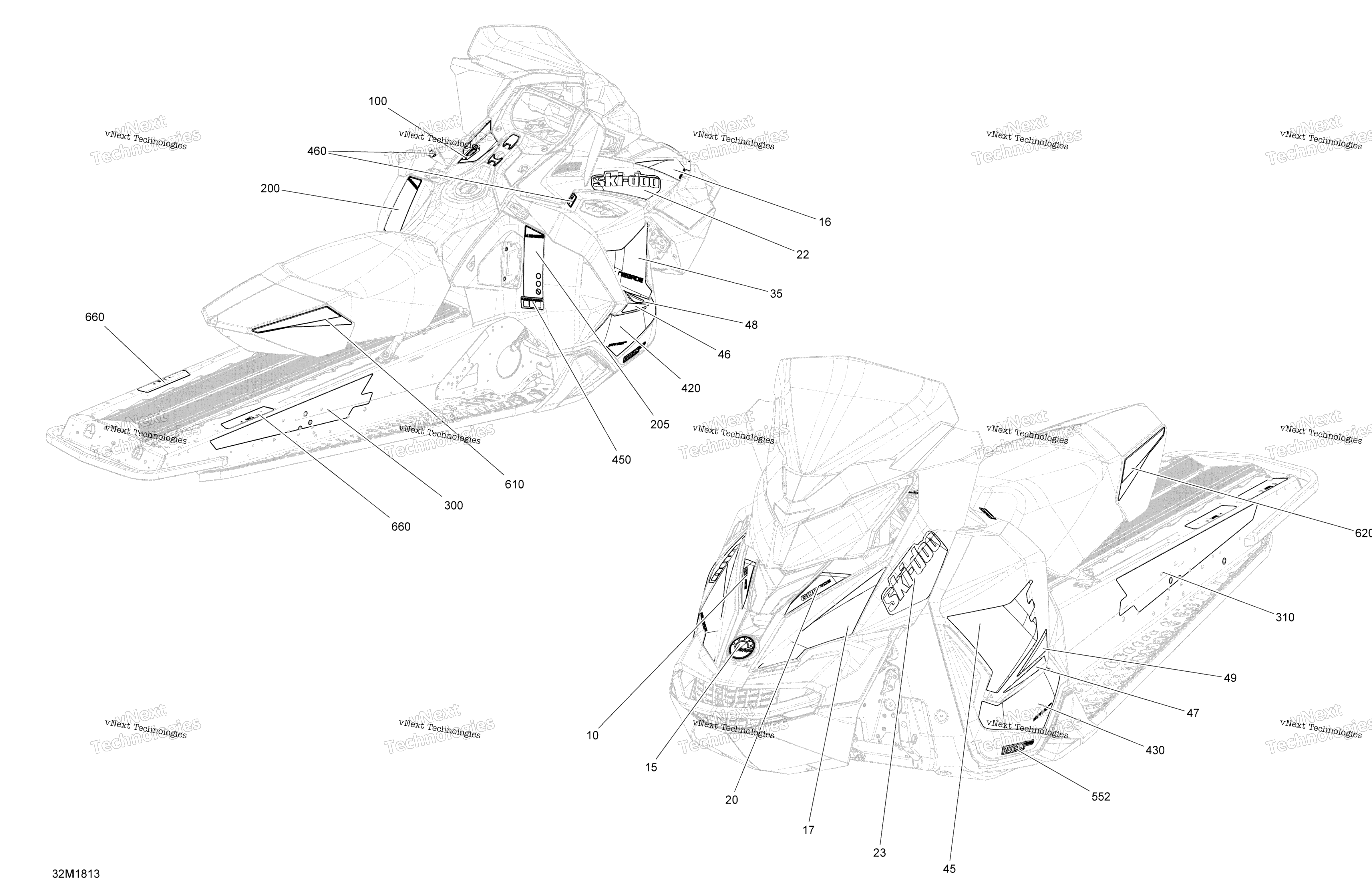 Наклейки Mxz - 600 Ace - Package Sport