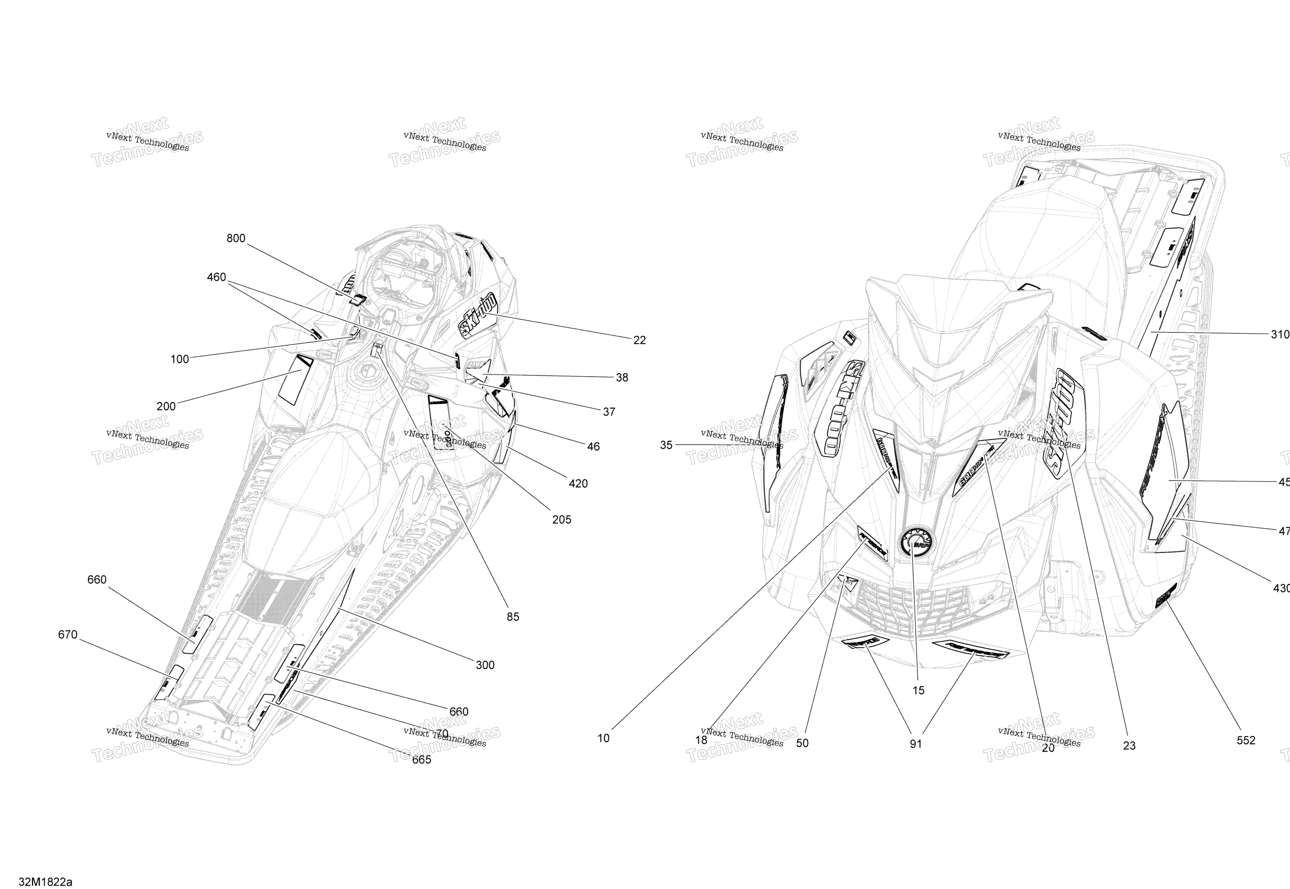 Наклейки Renegade - 600Ho E-Tec - Package Adrenaline