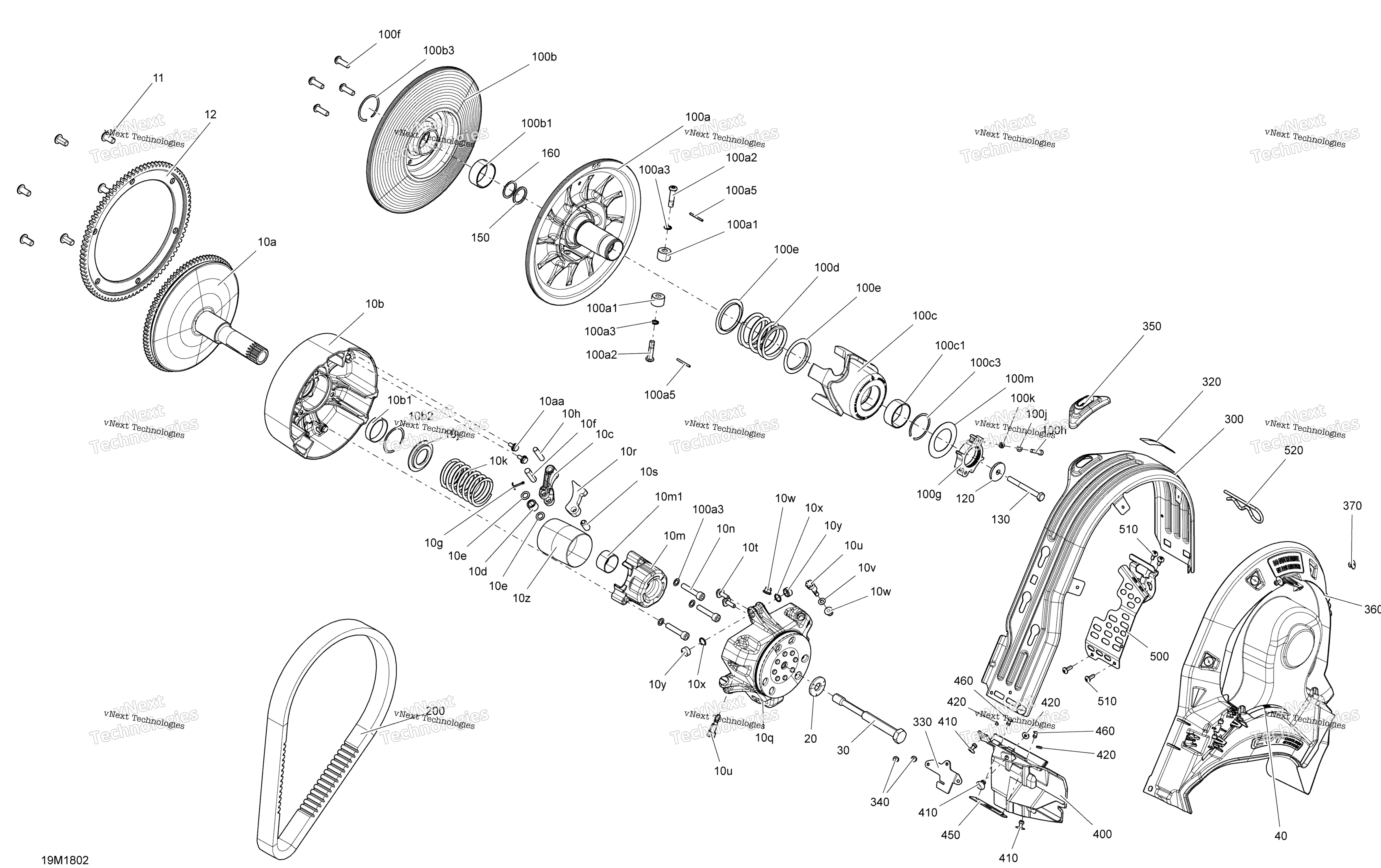 Шкив Mxz - 600 Carb
